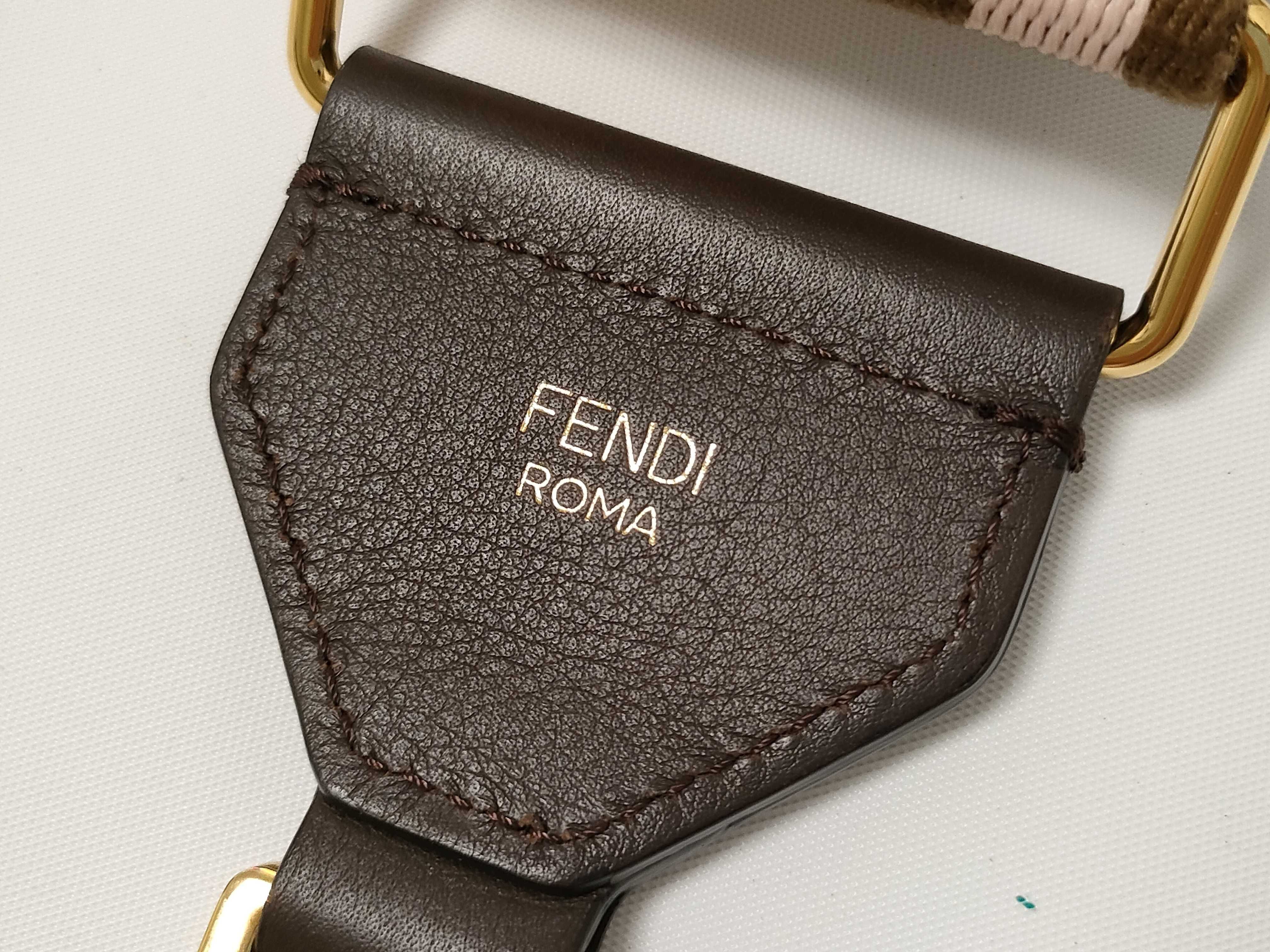 Zucca pattern accessories: Fendi Strap You Zucca pattern pink x brown bag strap, other accessories. — view 6