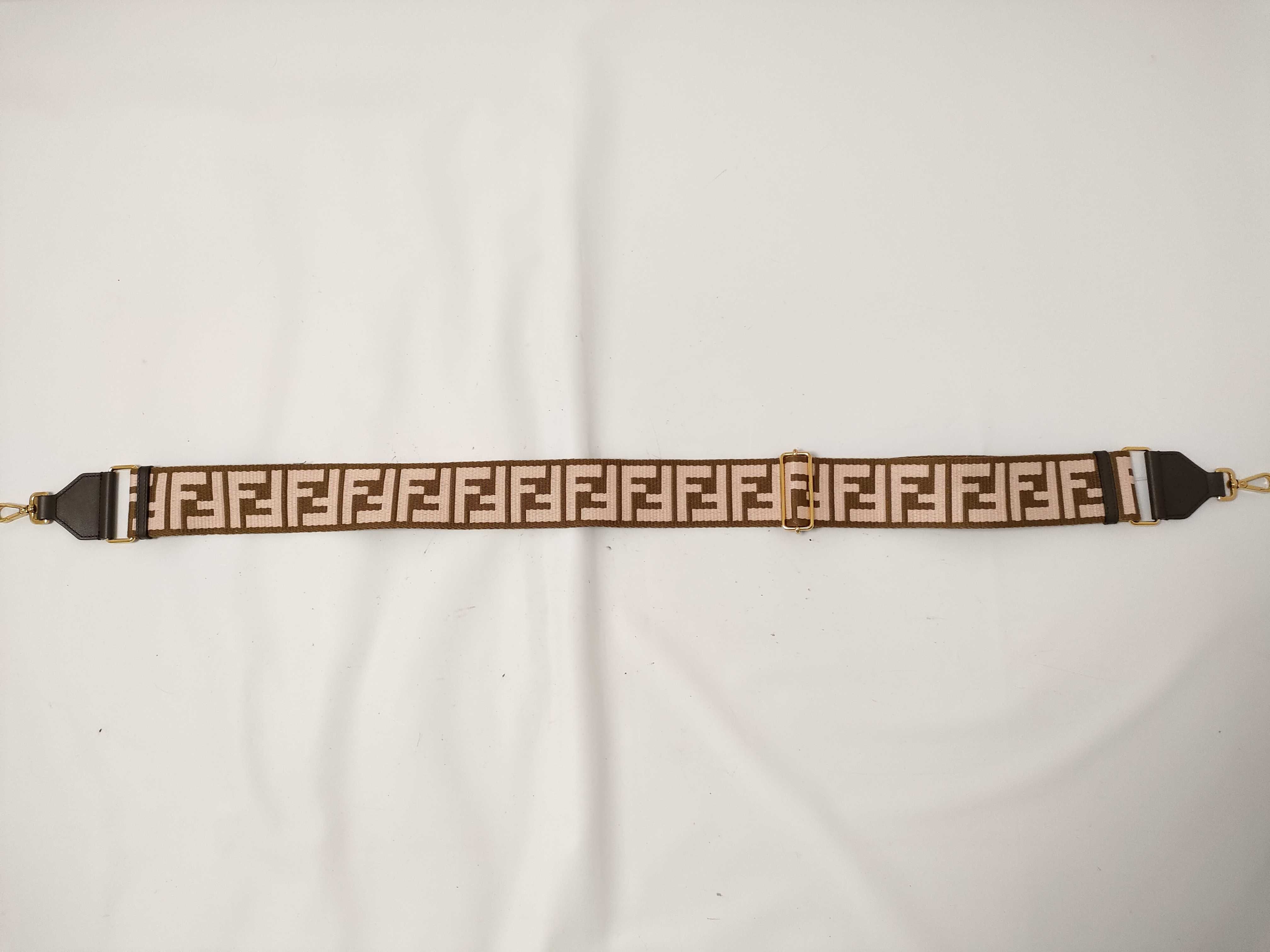 Zucca pattern accessories: Fendi Strap You Zucca pattern pink x brown bag strap, other accessories. — view 8