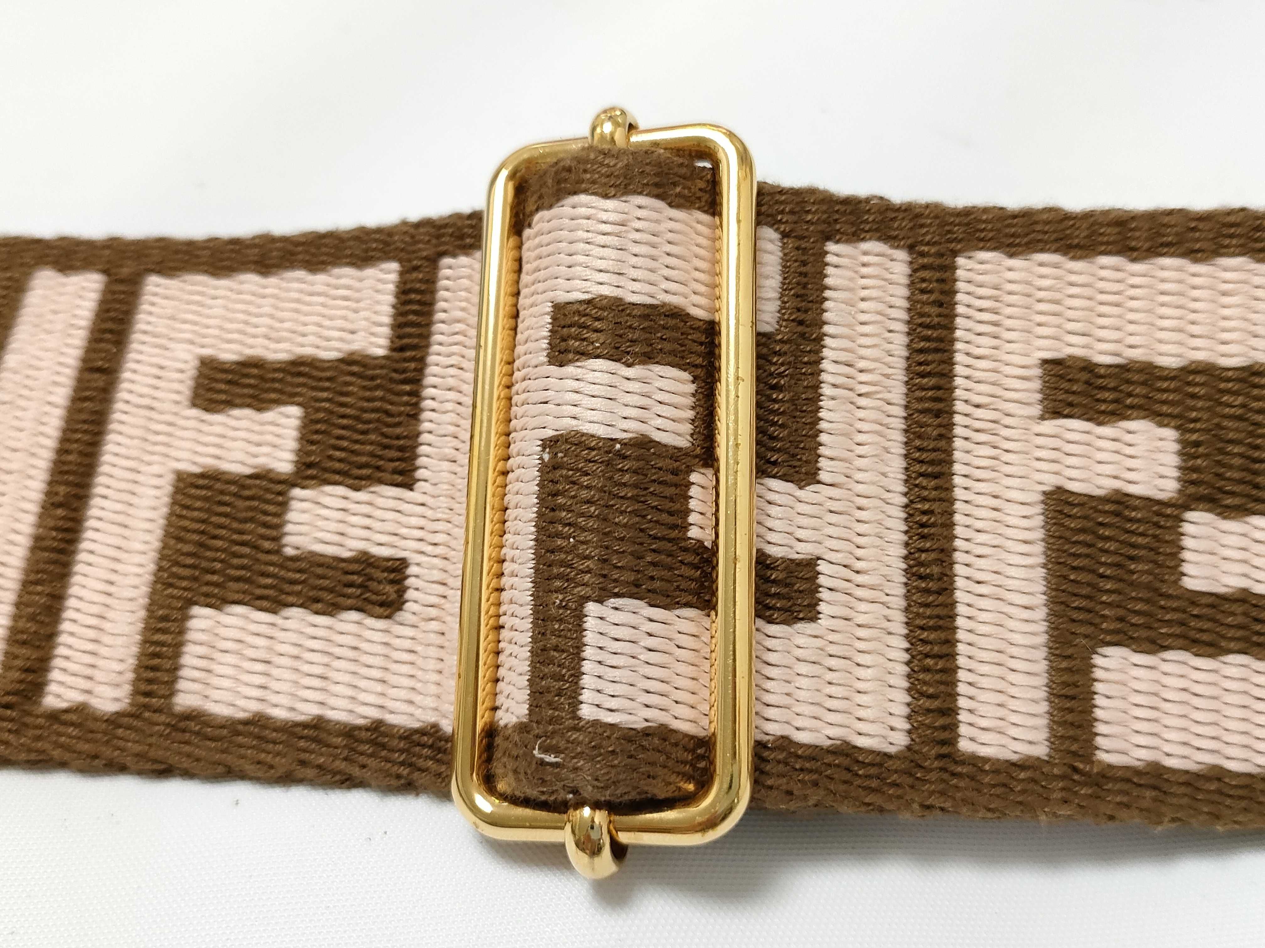 Zucca pattern accessories: Fendi Strap You Zucca pattern pink x brown bag strap, other accessories. — view 10