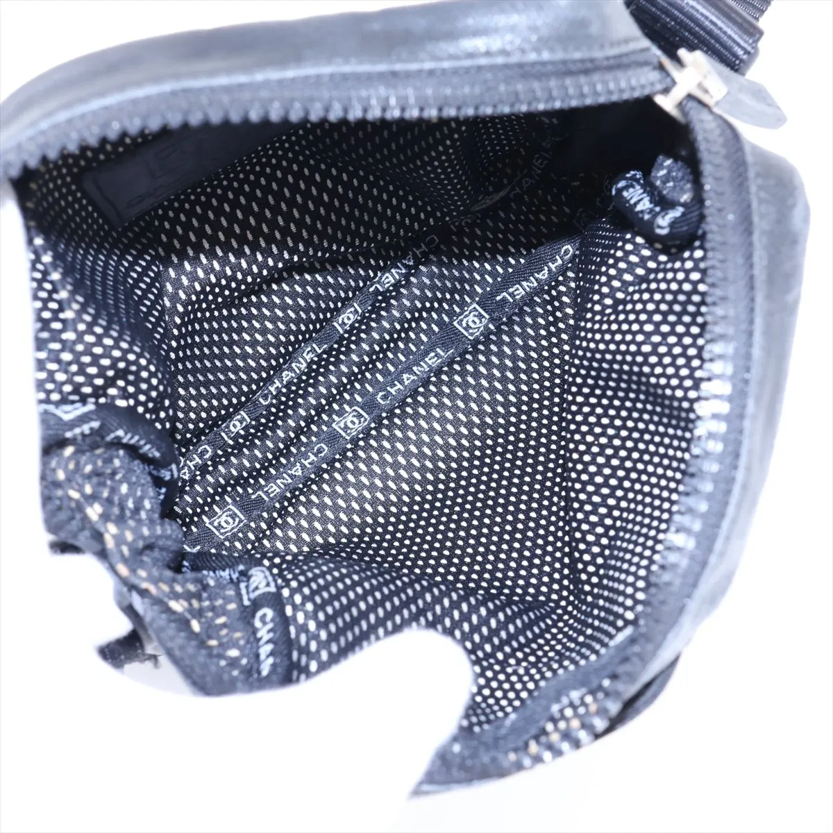 Sport Line Coated Canvas Shoulder Bag, Black with Silver Hardware, 11667016, Serial Number 11 — view 6
