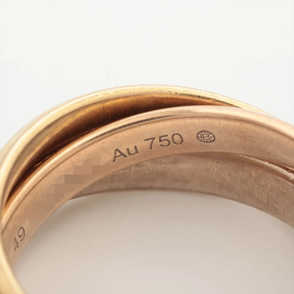 Trinity Ring 750 (Yellow Gold x Pink Gold x White Gold) 9.8g Size 49 220DMT — view 4