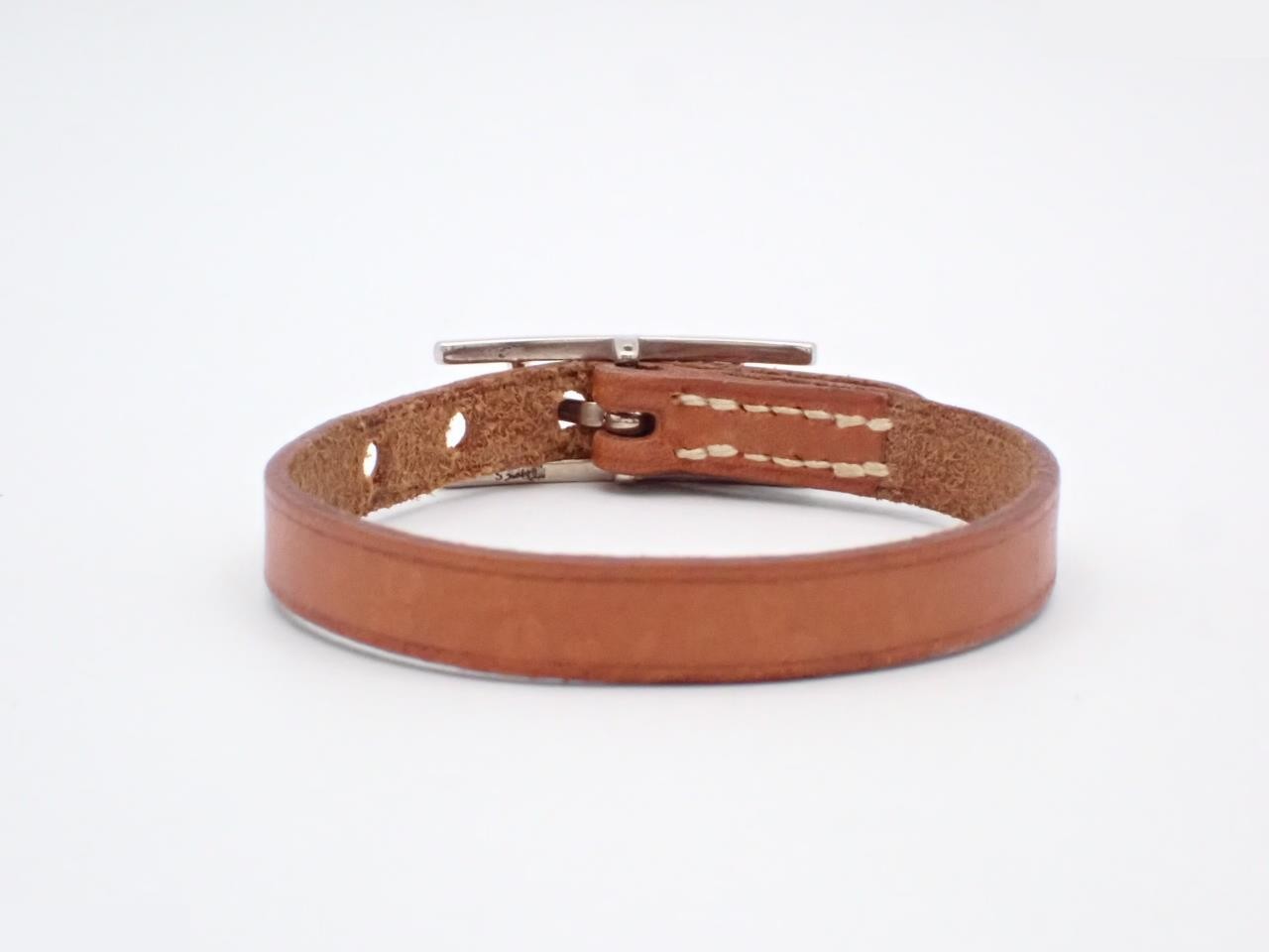 Api bracelet leather brown SV metal fittings arm circumference approx. 18.5cm — view 2