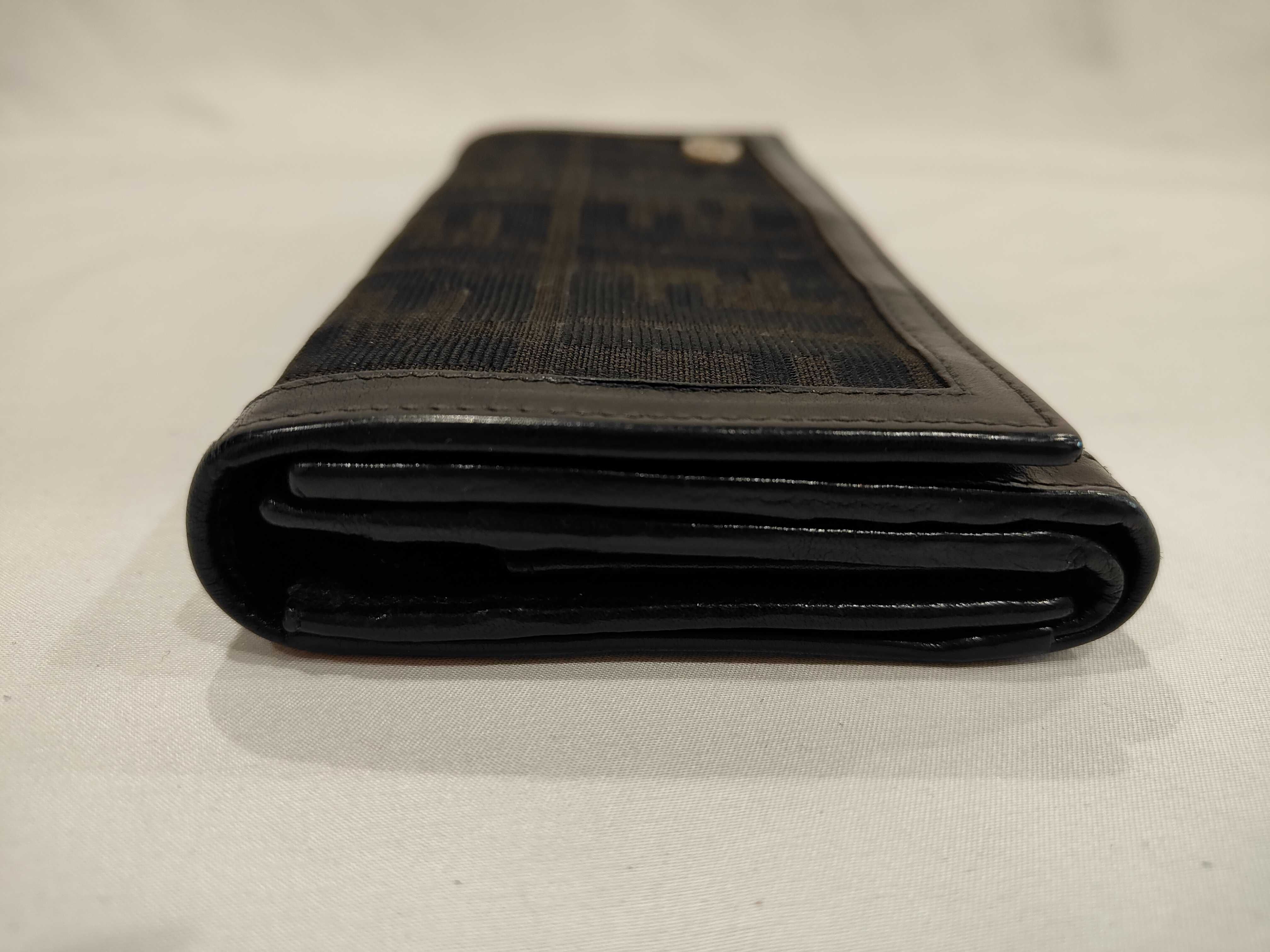 Zucca pattern long wallet, trifold, canvas leather wallet — view 5