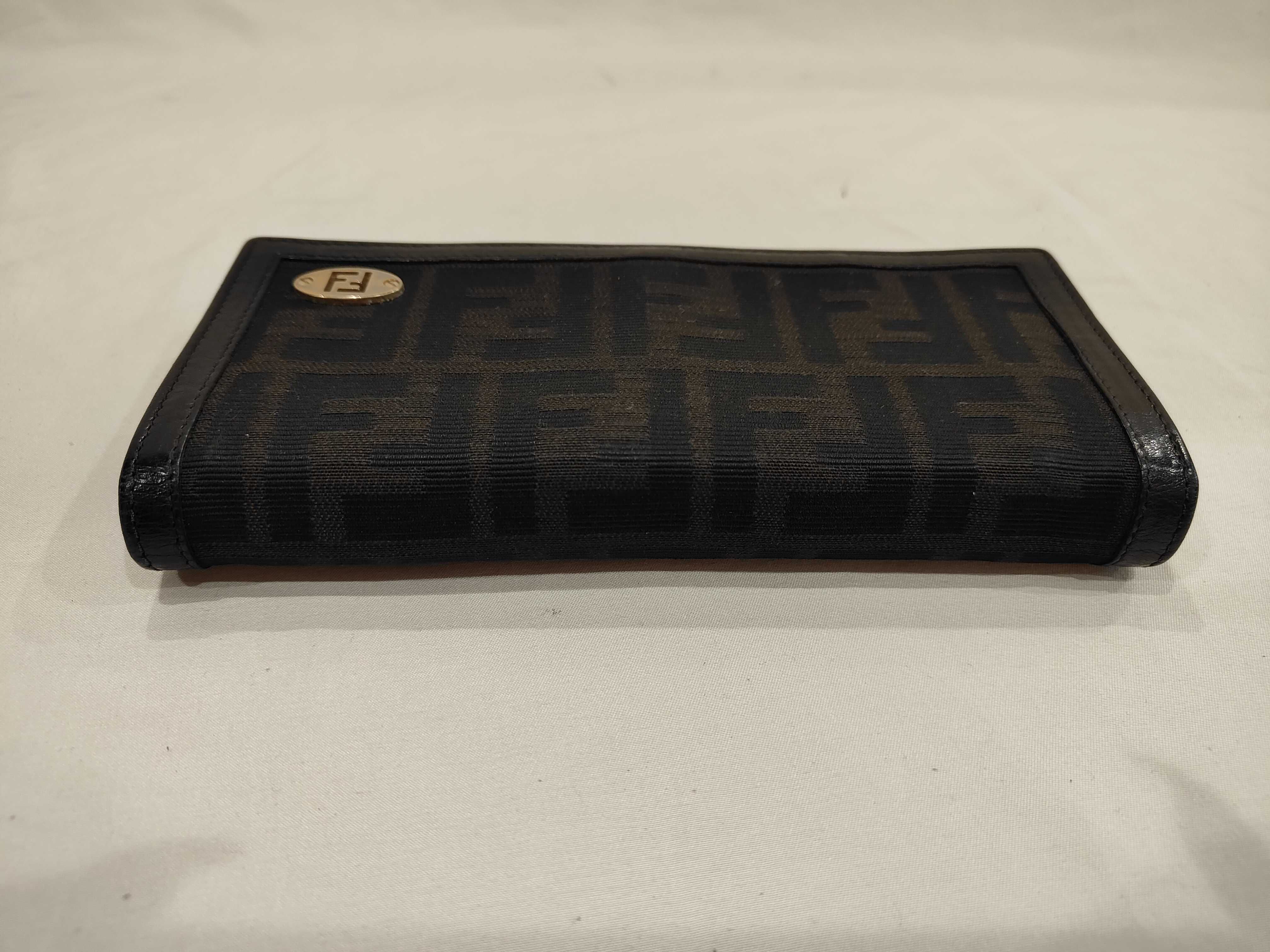 Zucca pattern long wallet, trifold, canvas leather wallet — view 6