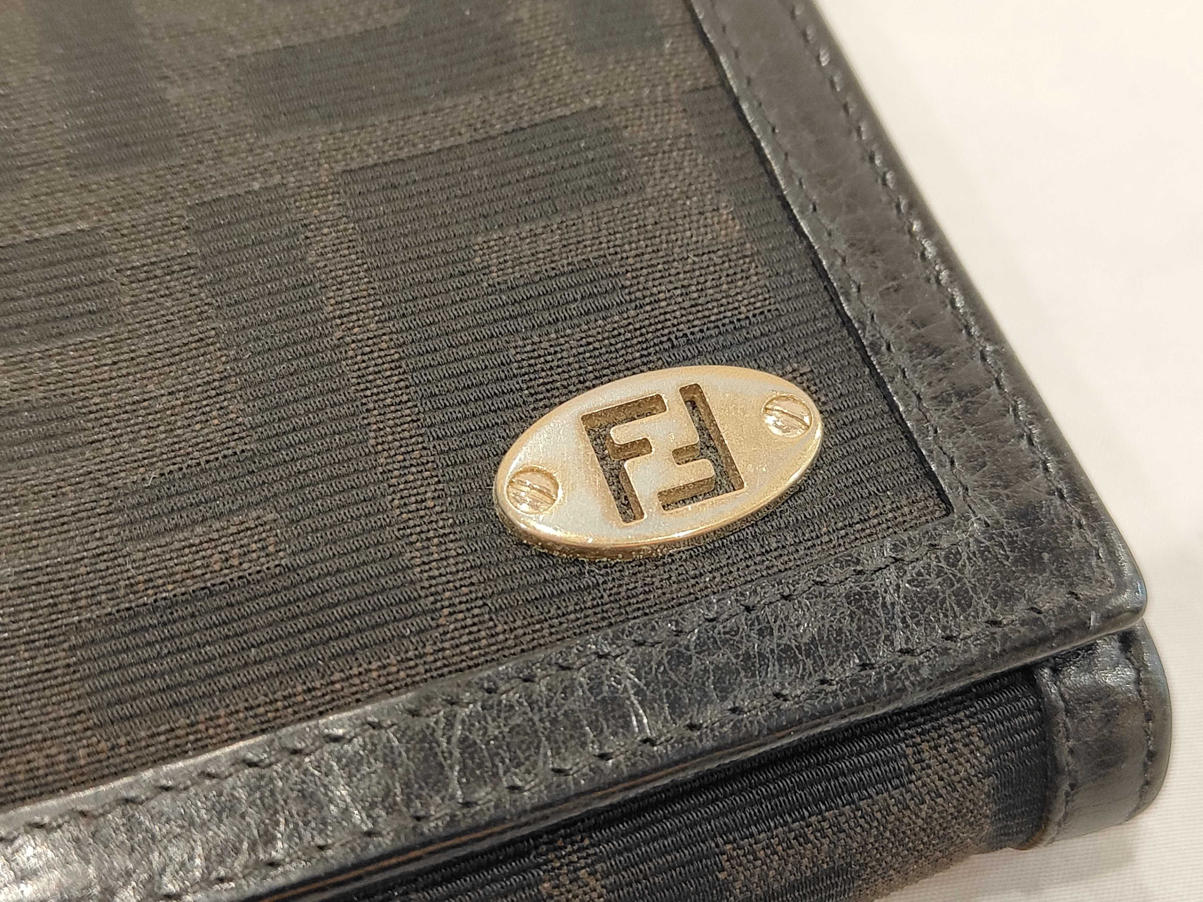 Zucca pattern long wallet, trifold, canvas leather wallet — view 7