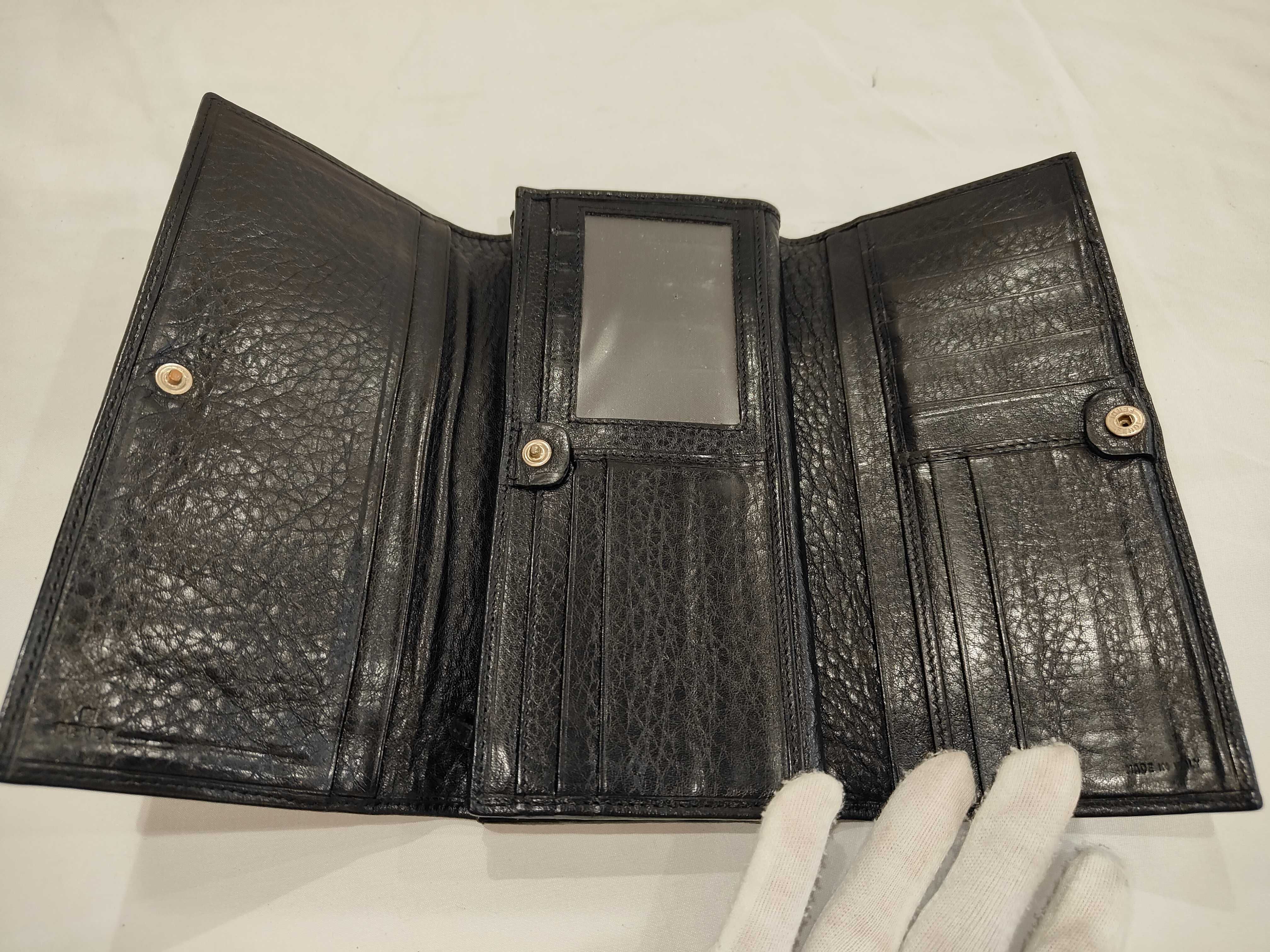 Zucca pattern long wallet, trifold, canvas leather wallet — view 8