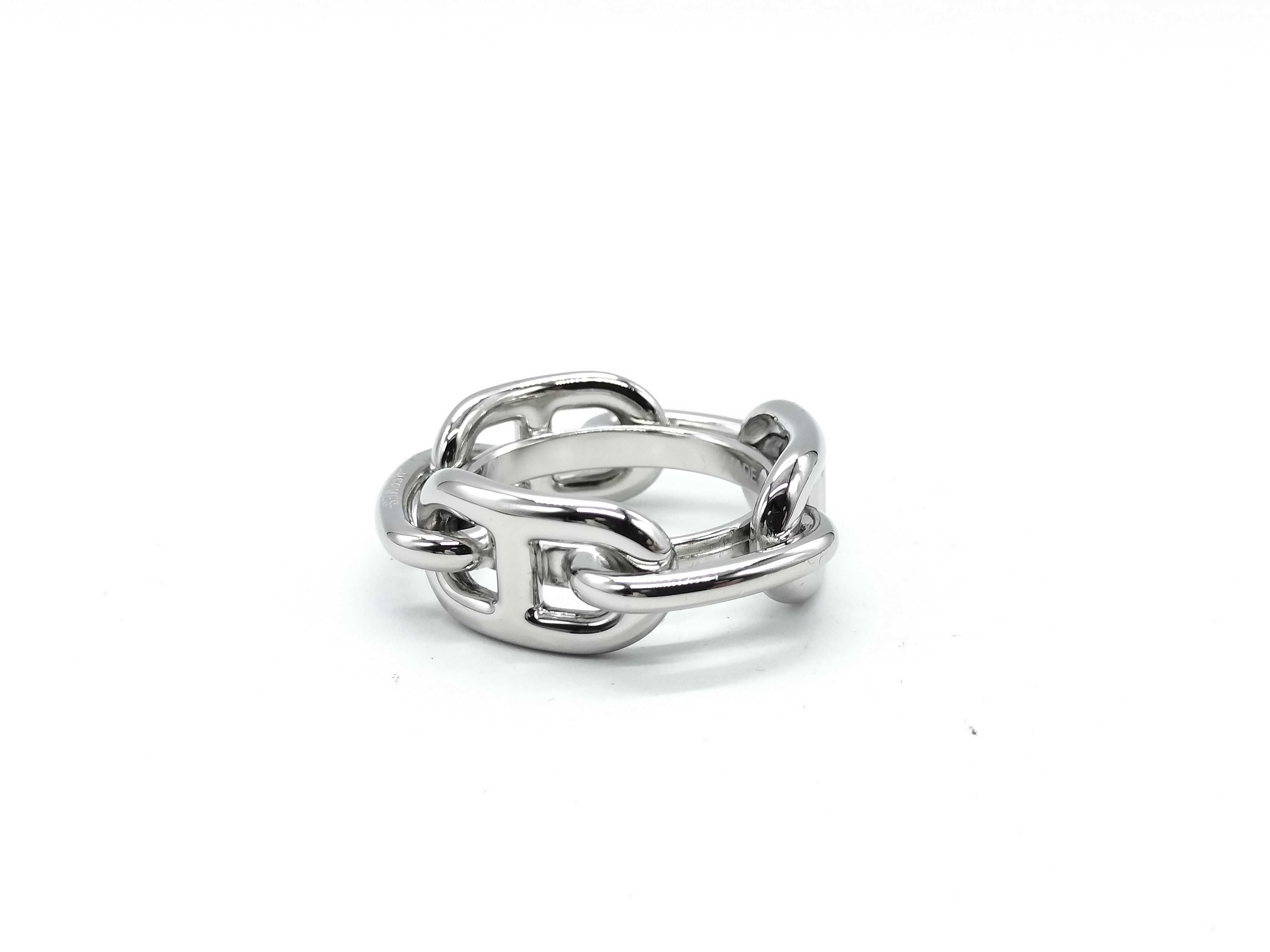 Chaine d'Ancre Scarf Ring, Silver Color, Other Accessories — view 3
