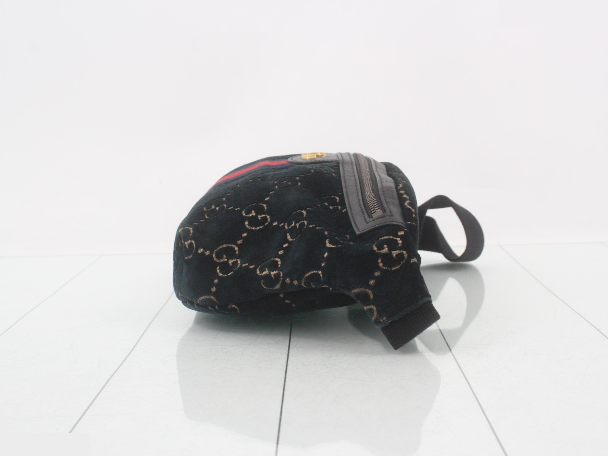 Ophidia GG Velvet Sherry Body Bag — view 3