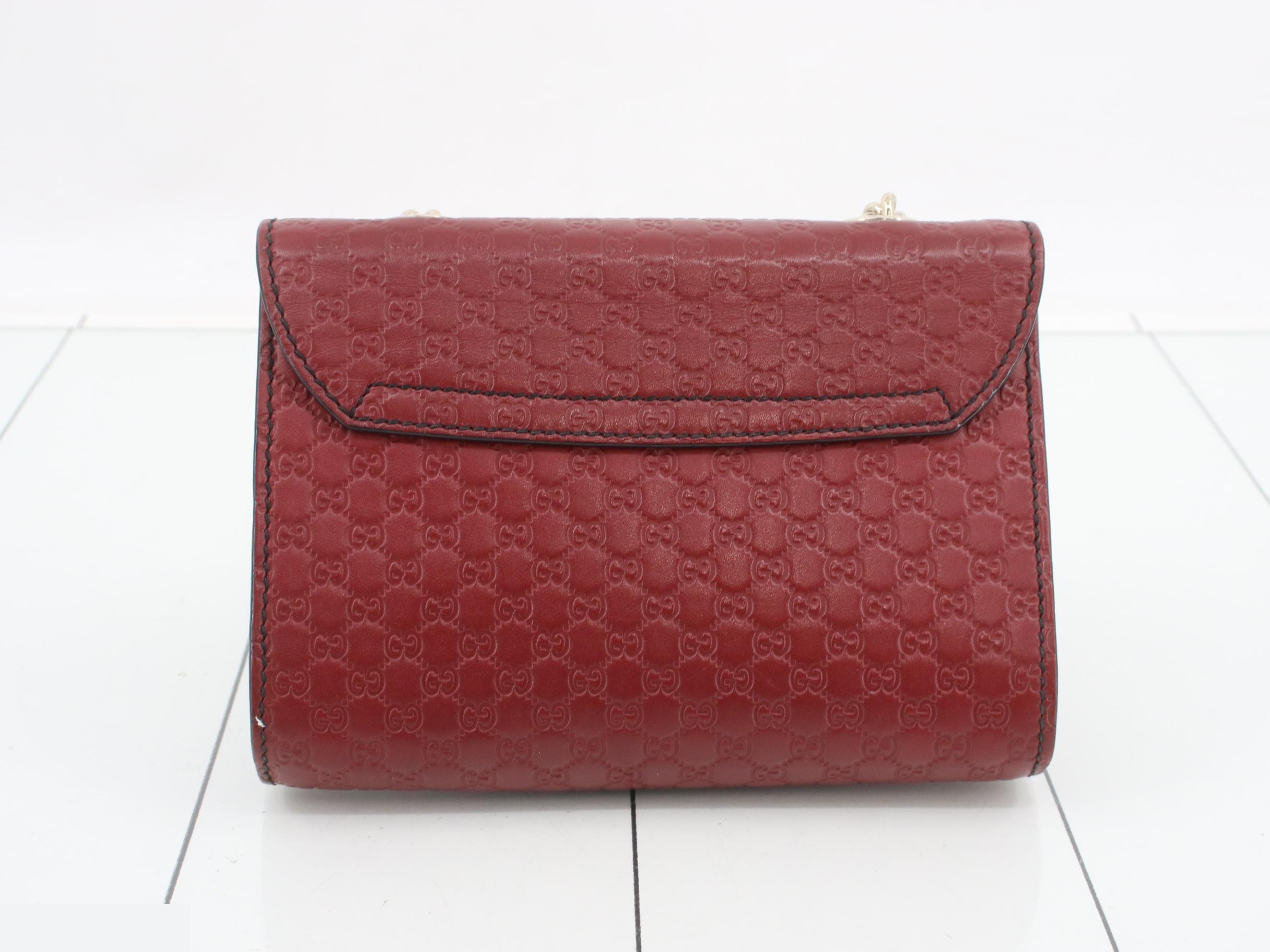 Guccissima Emily Horsebit Chain Shoulder Bag, Red — view 2