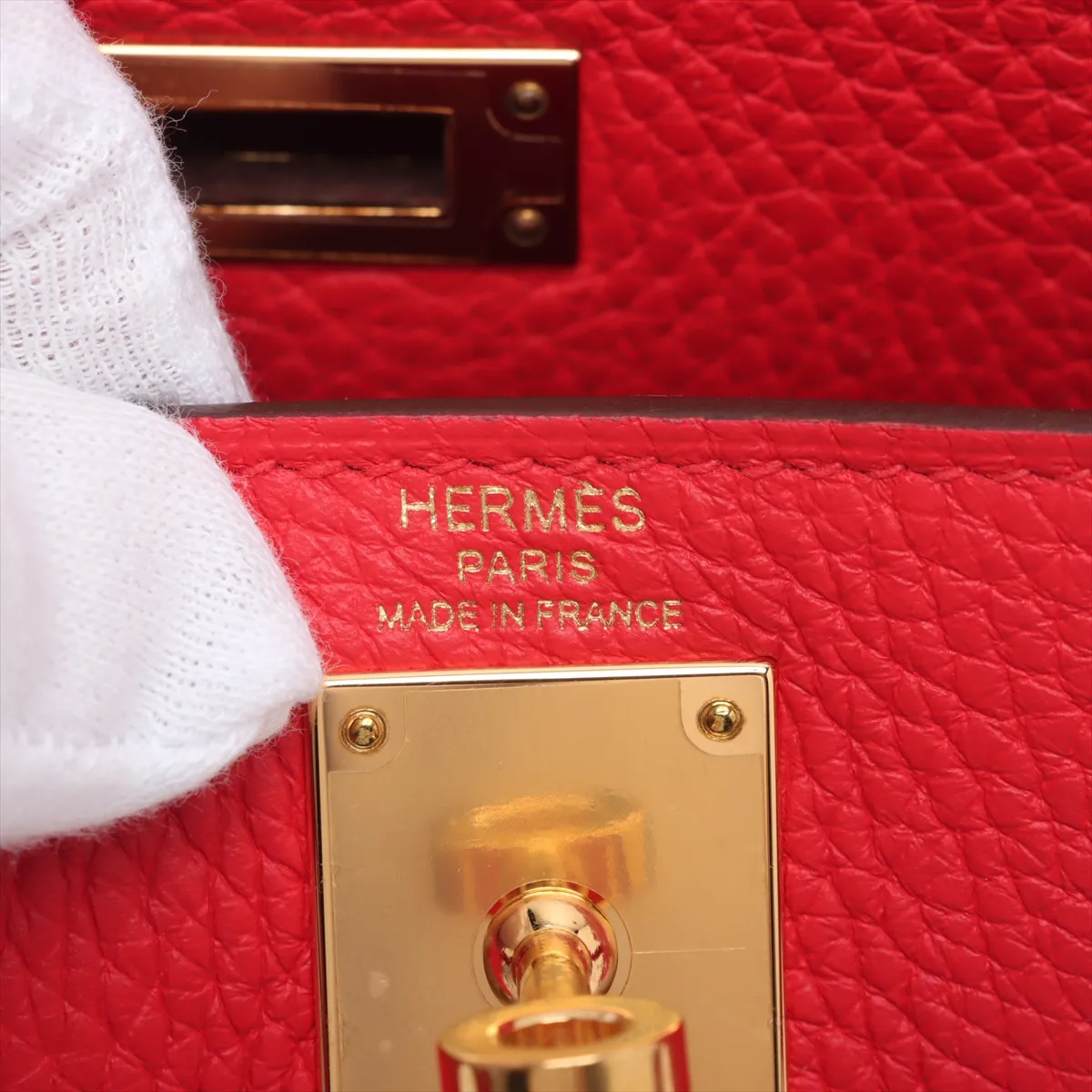 [Individually wrapped] Hermes Kelly Ad PM Taurillon Clemence Rouge Coup Gold hardware D:2019 — view 9
