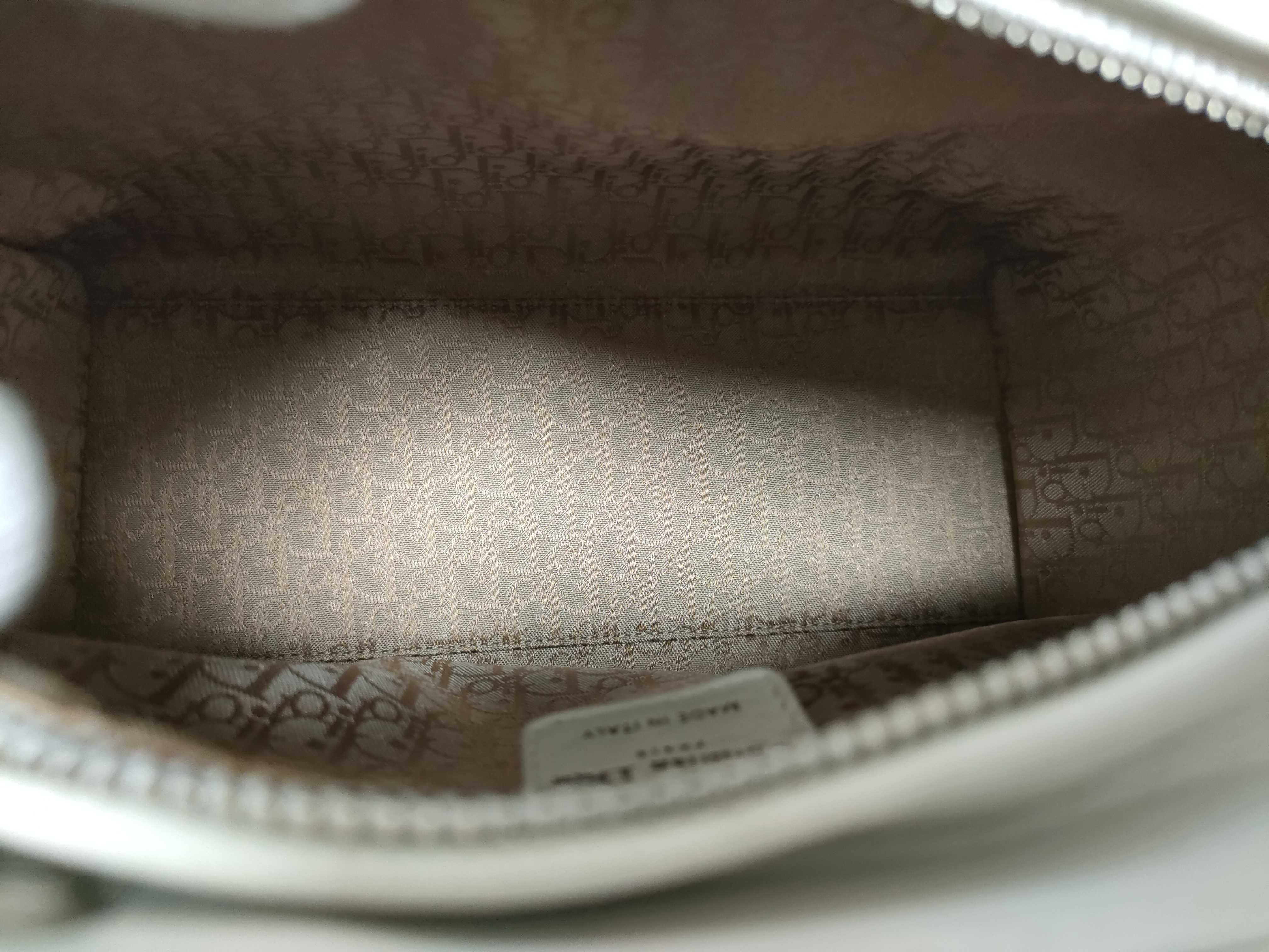 Lady Dior Leather White 2-Way Handbag — view 9