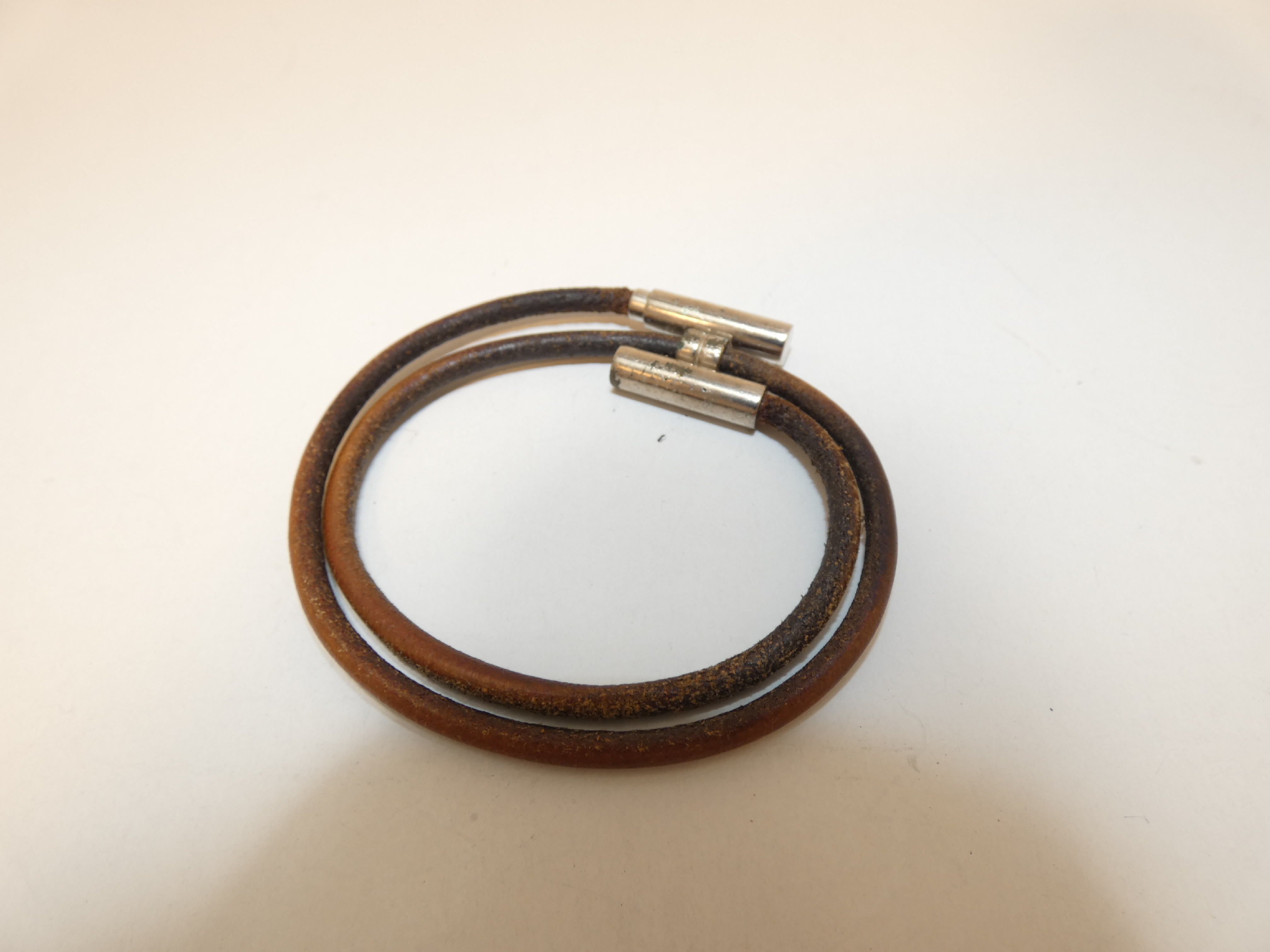 Leather H Bracelet/Bangle — view 2