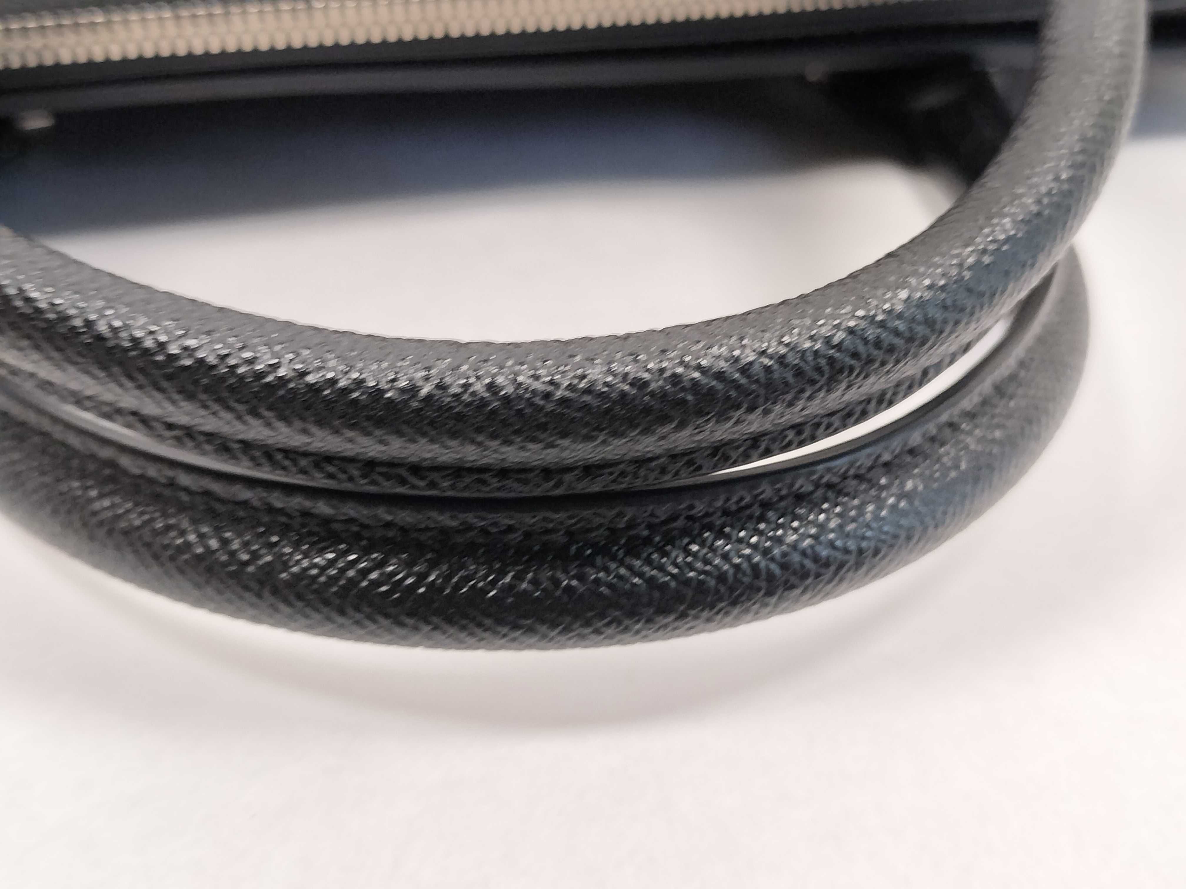 Bulgari Man Leather Briefcase Black Business Bag — view 4