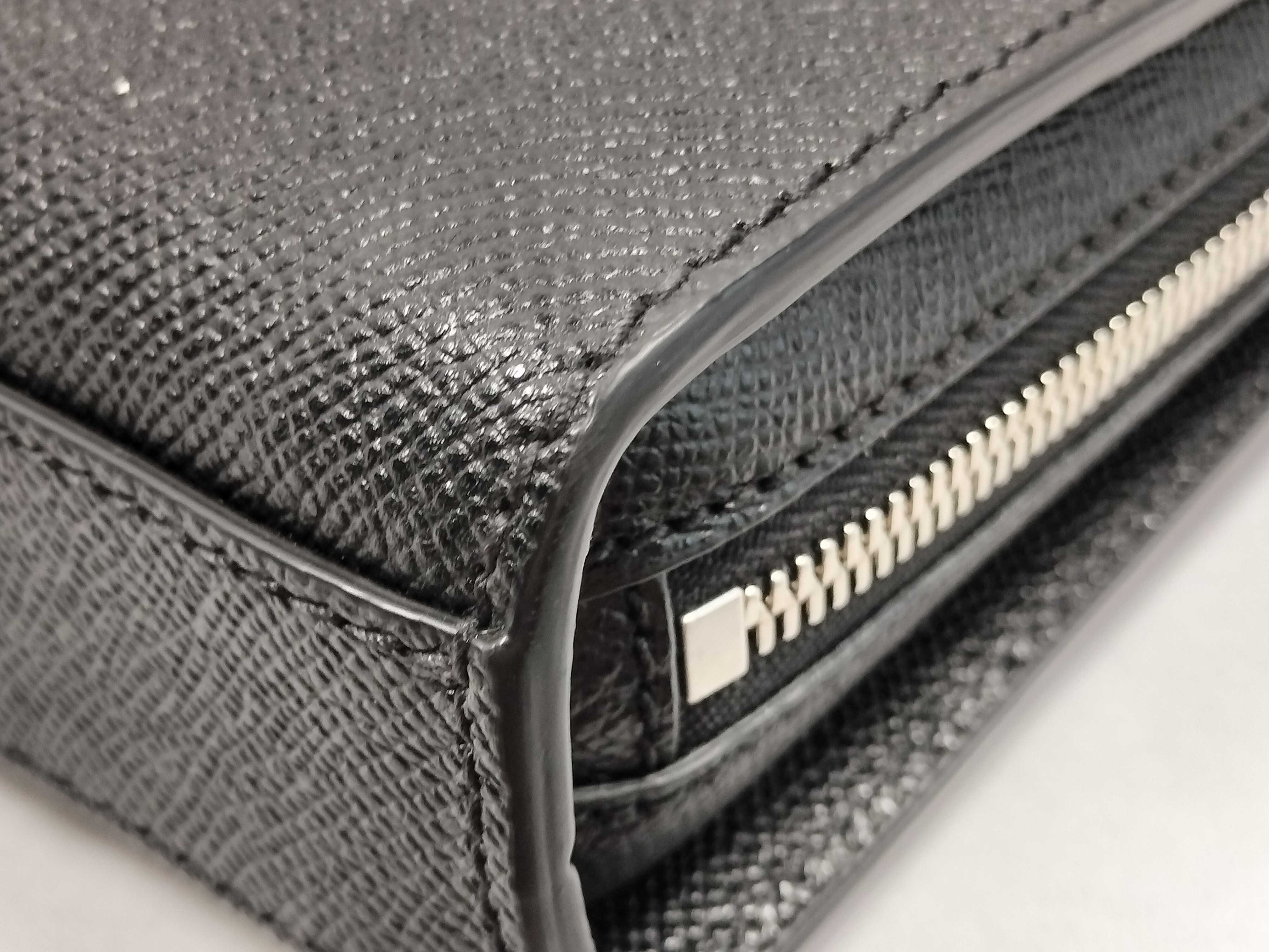 Bulgari Man Leather Briefcase Black Business Bag — view 6