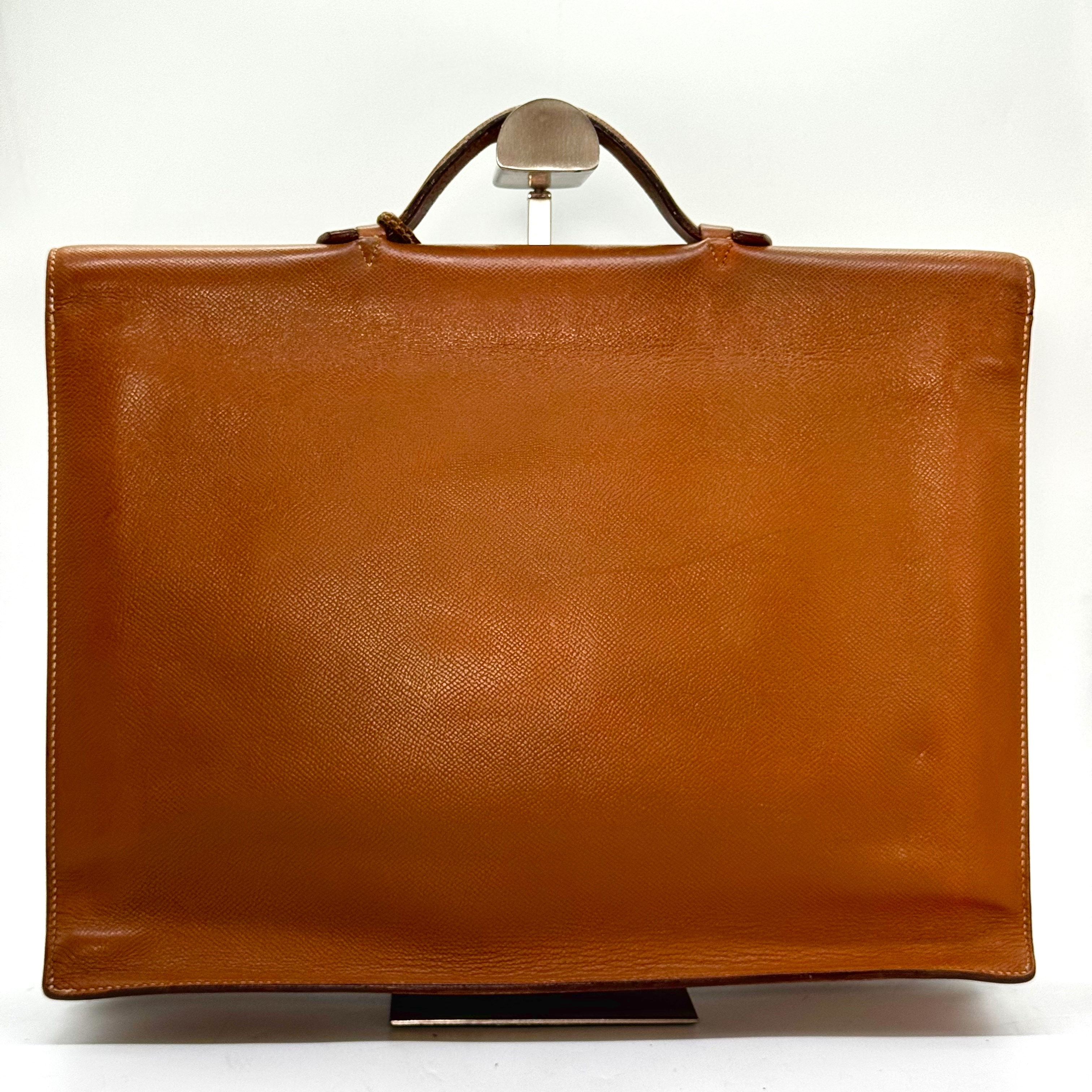 Sac à Dépêches Briefcase Handbag, Gold Hardware, Clochette, Key Included, Business Bag — view 2