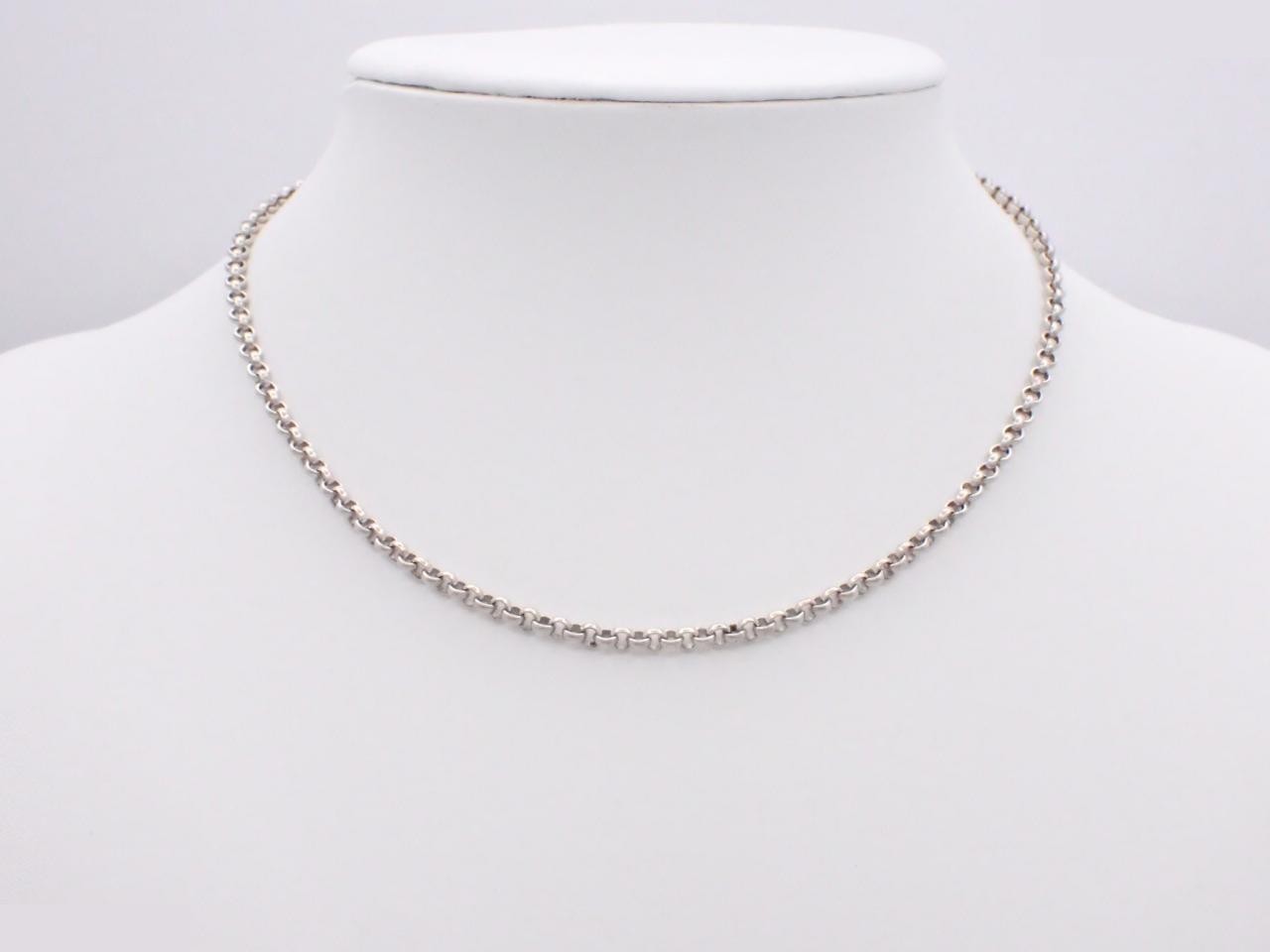 Roll chain necklace, Ag925/10.8g, total length approximately 40cm — view 3
