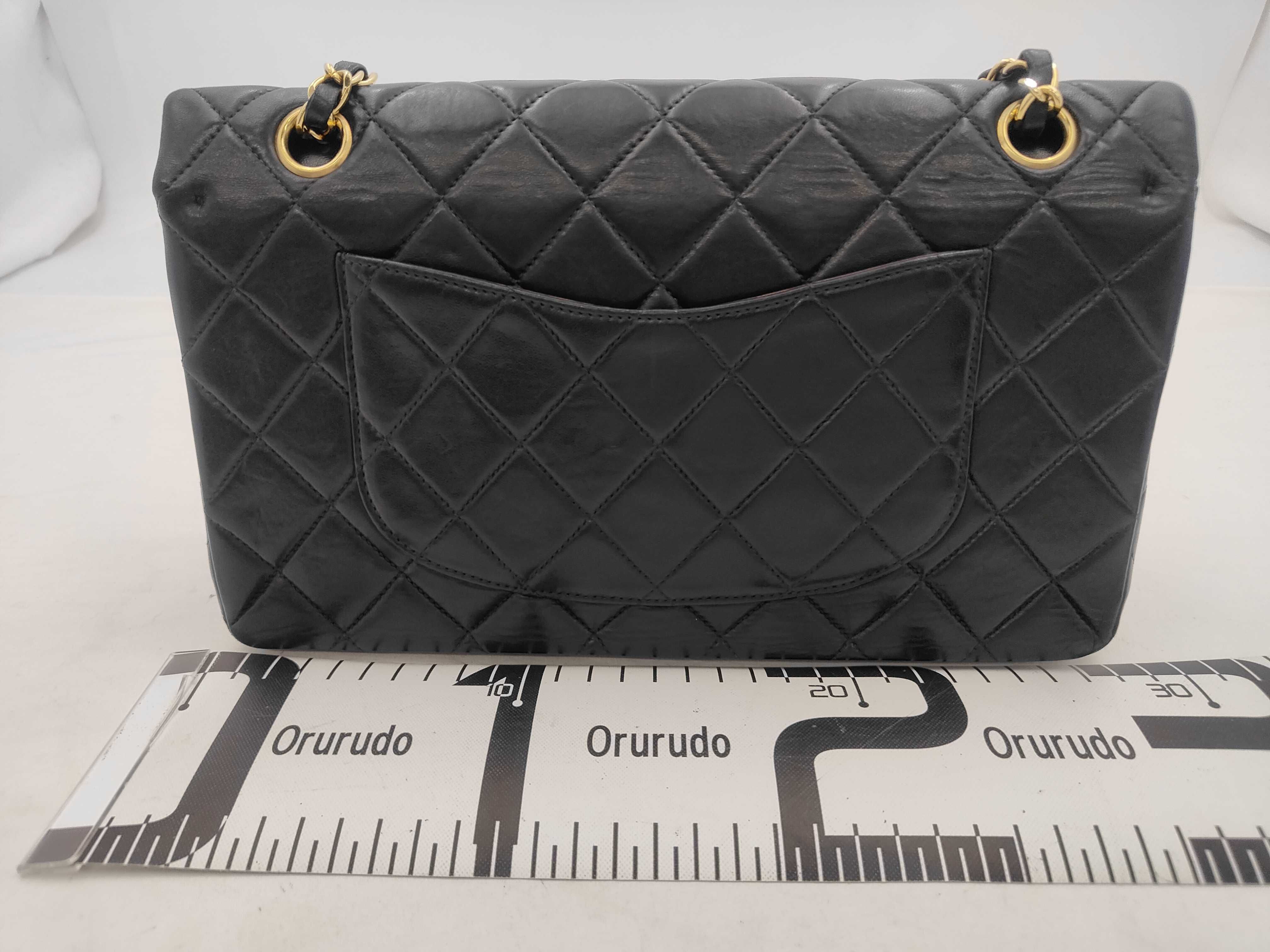 Matelassé Double Flap Shoulder Bag, Black, Series 6 — view 2