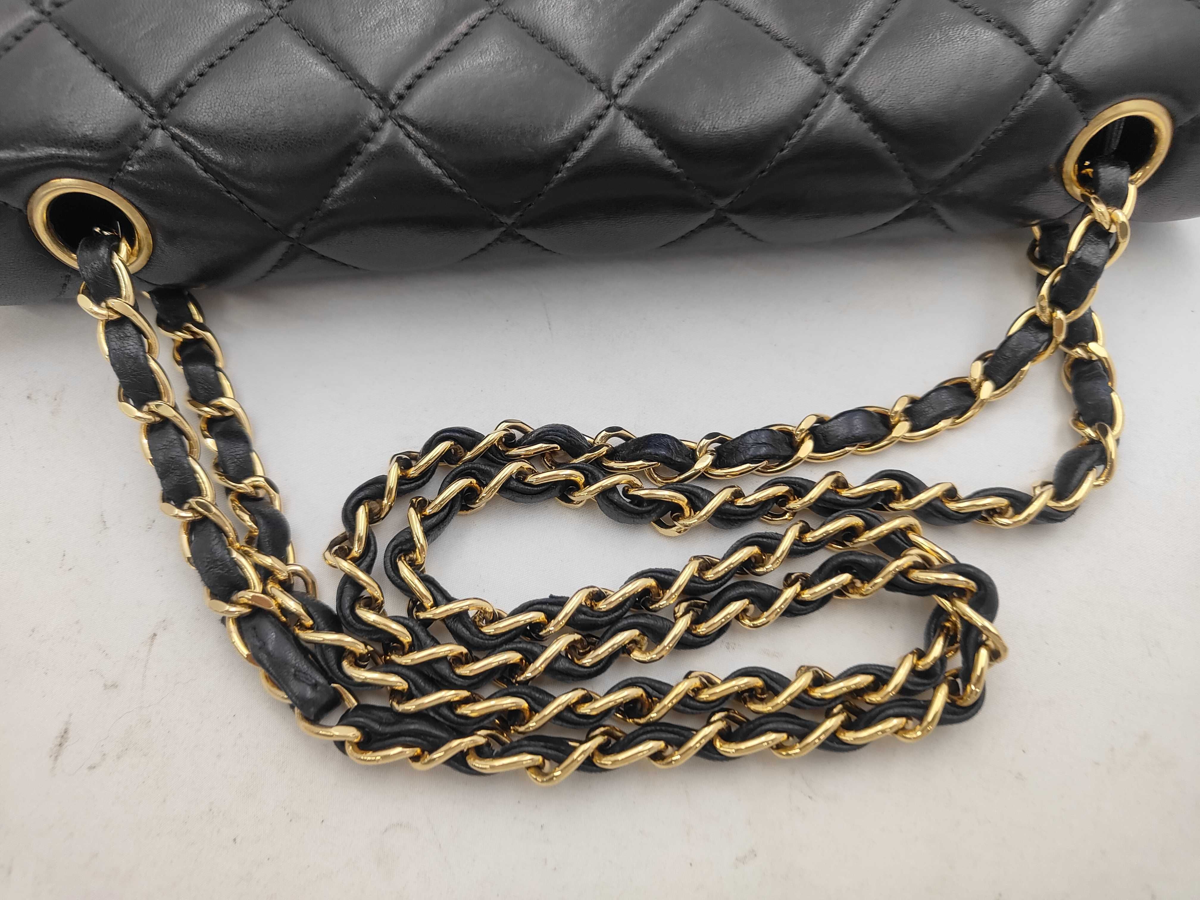 Matelassé Double Flap Shoulder Bag, Black, Series 6 — view 3