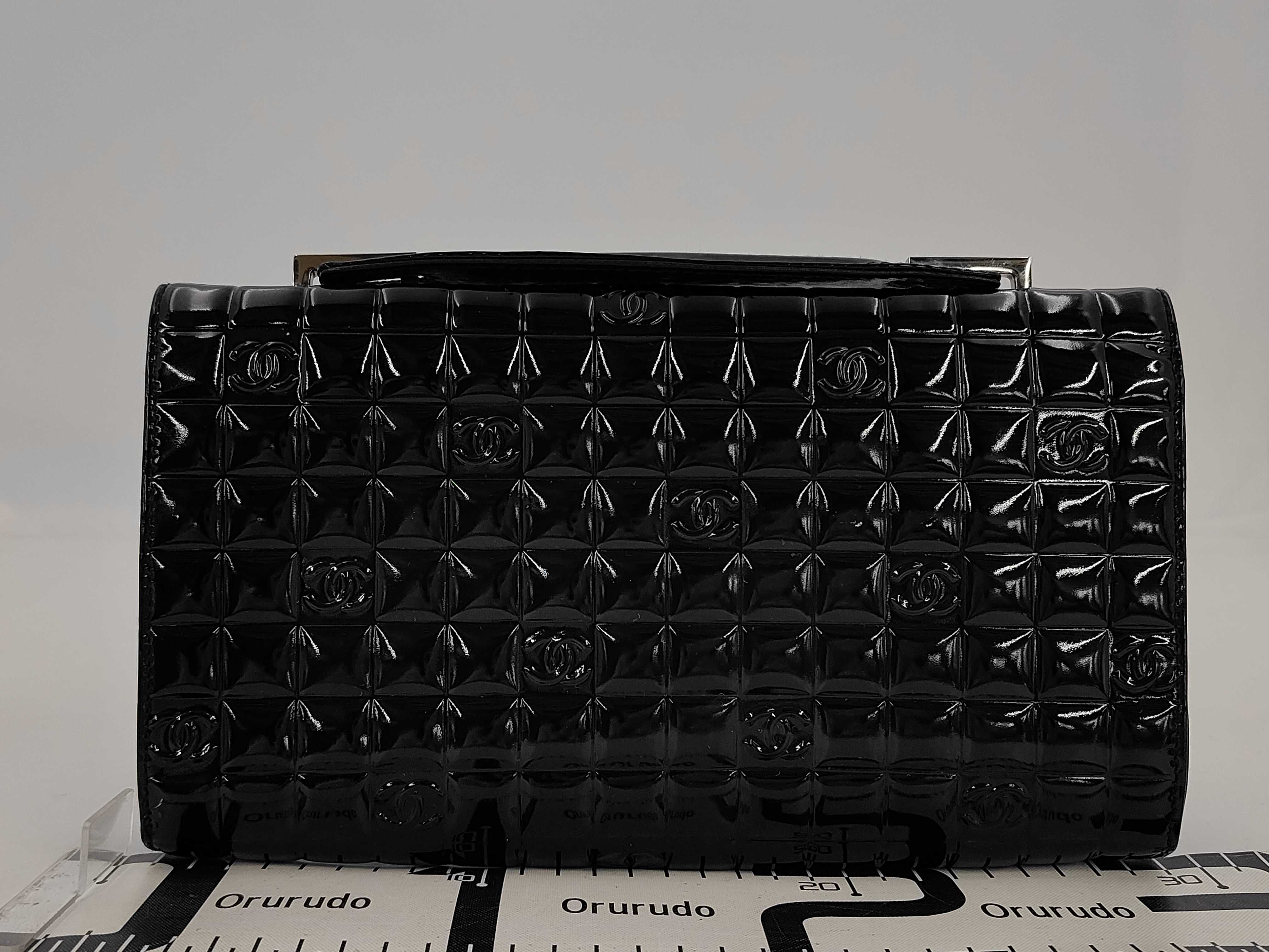 Enamel Patent Chocolate Bar Handbag — view 2