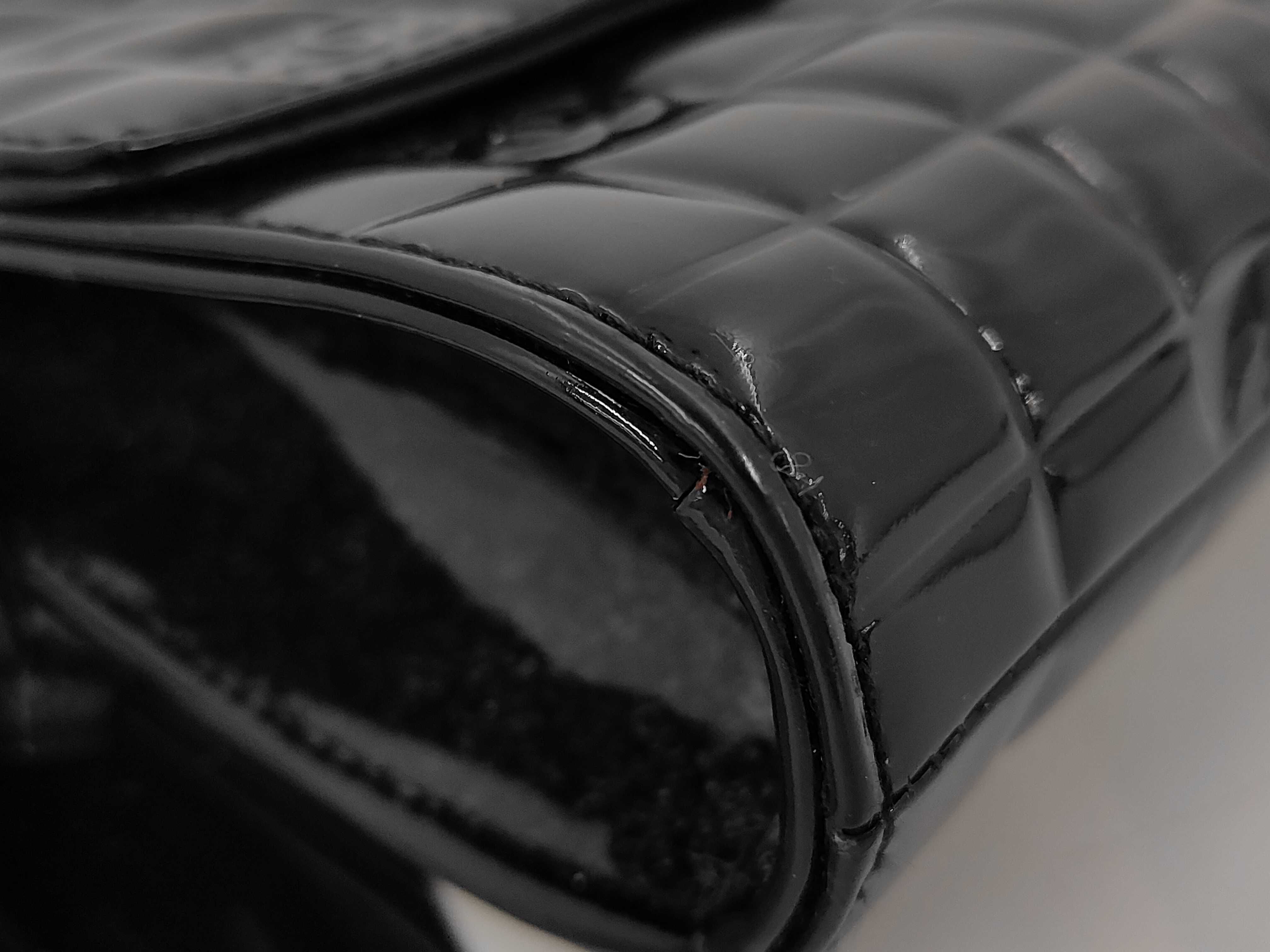 Enamel Patent Chocolate Bar Handbag — view 3