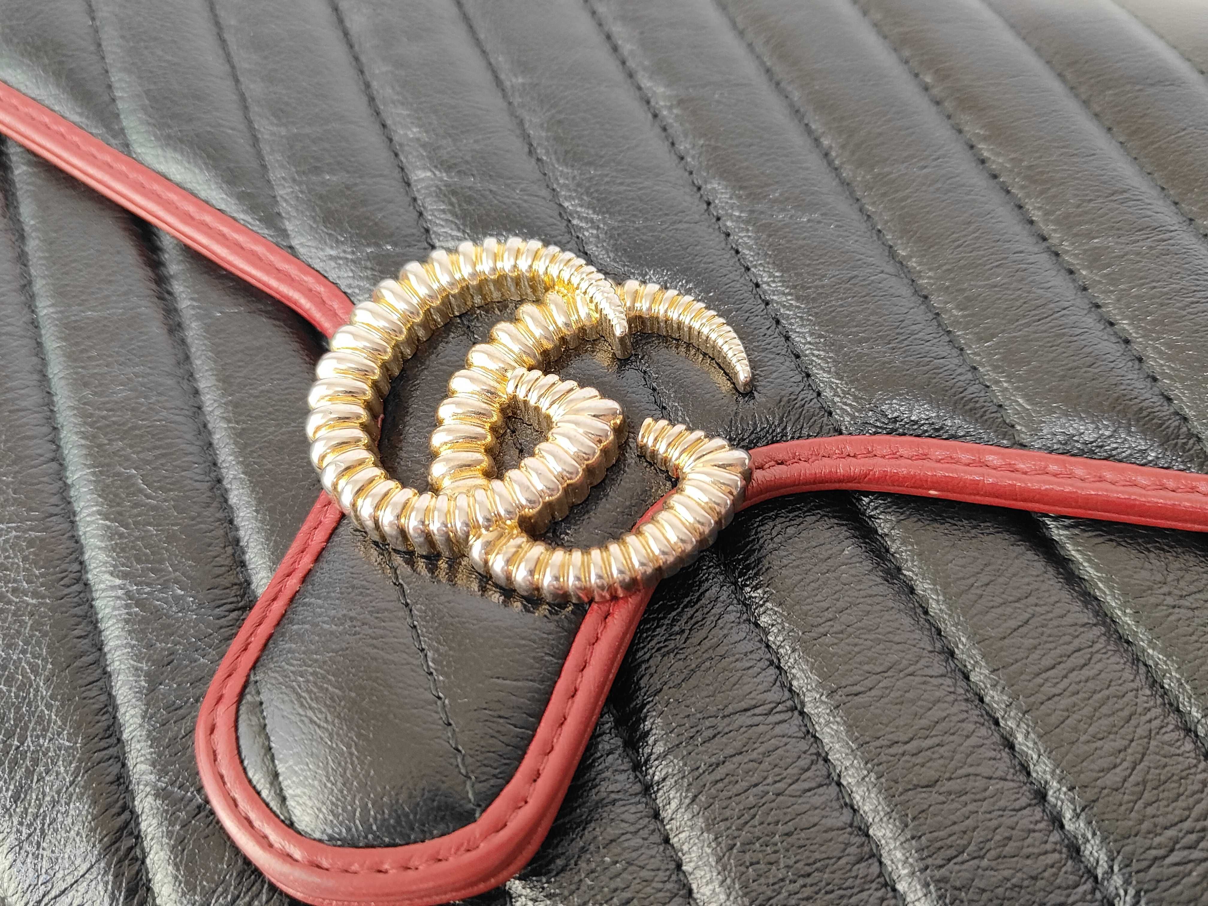 GG Marmont Matelasse Flap Clutch Bag — view 10
