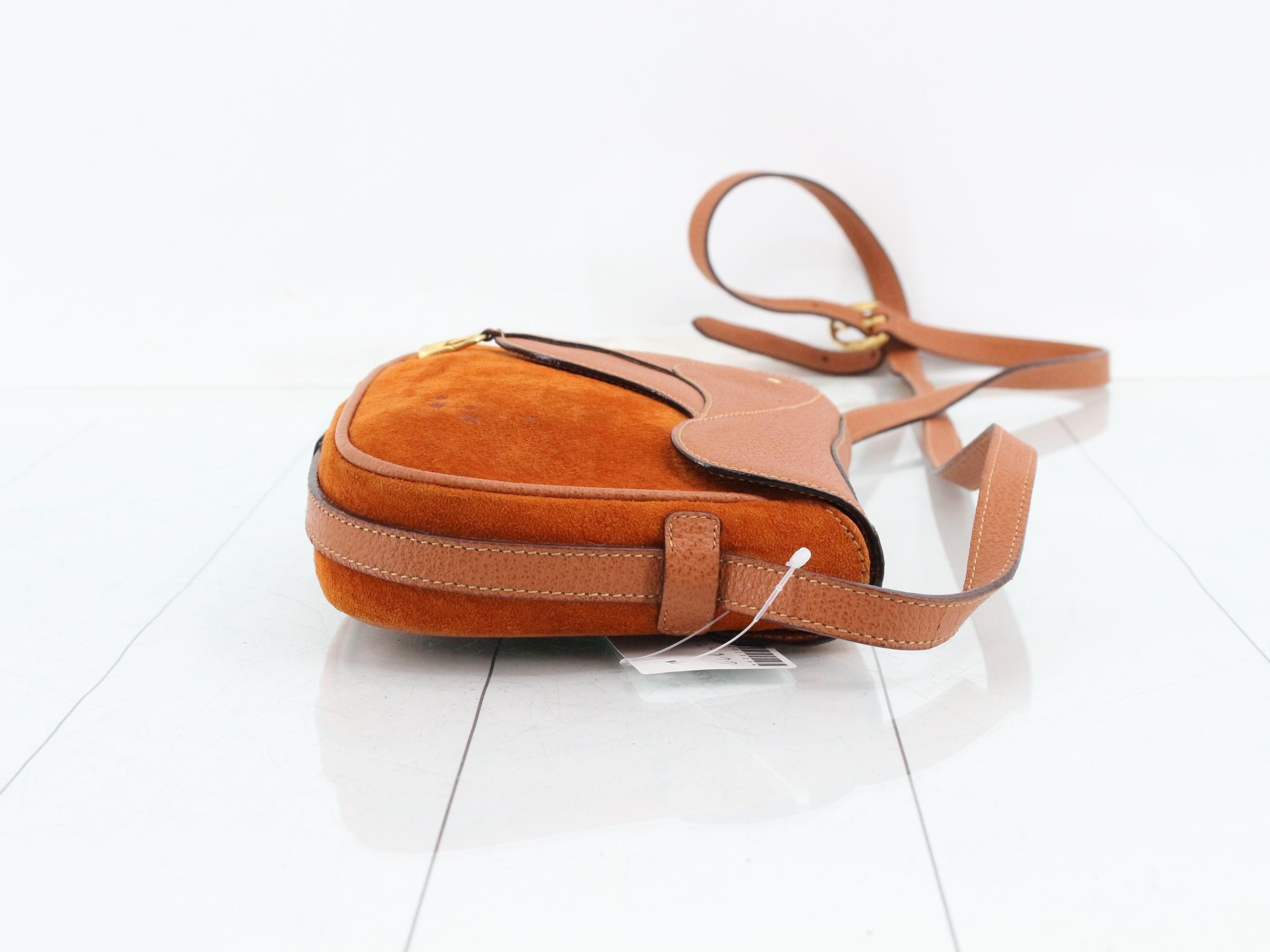 Shoulder bag, saddle, suede — view 3