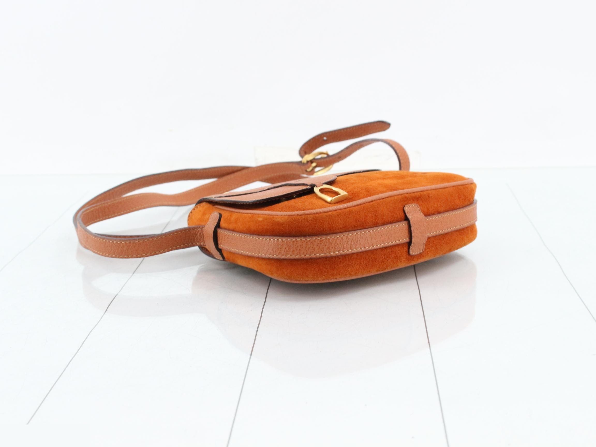 Shoulder bag, saddle, suede — view 5