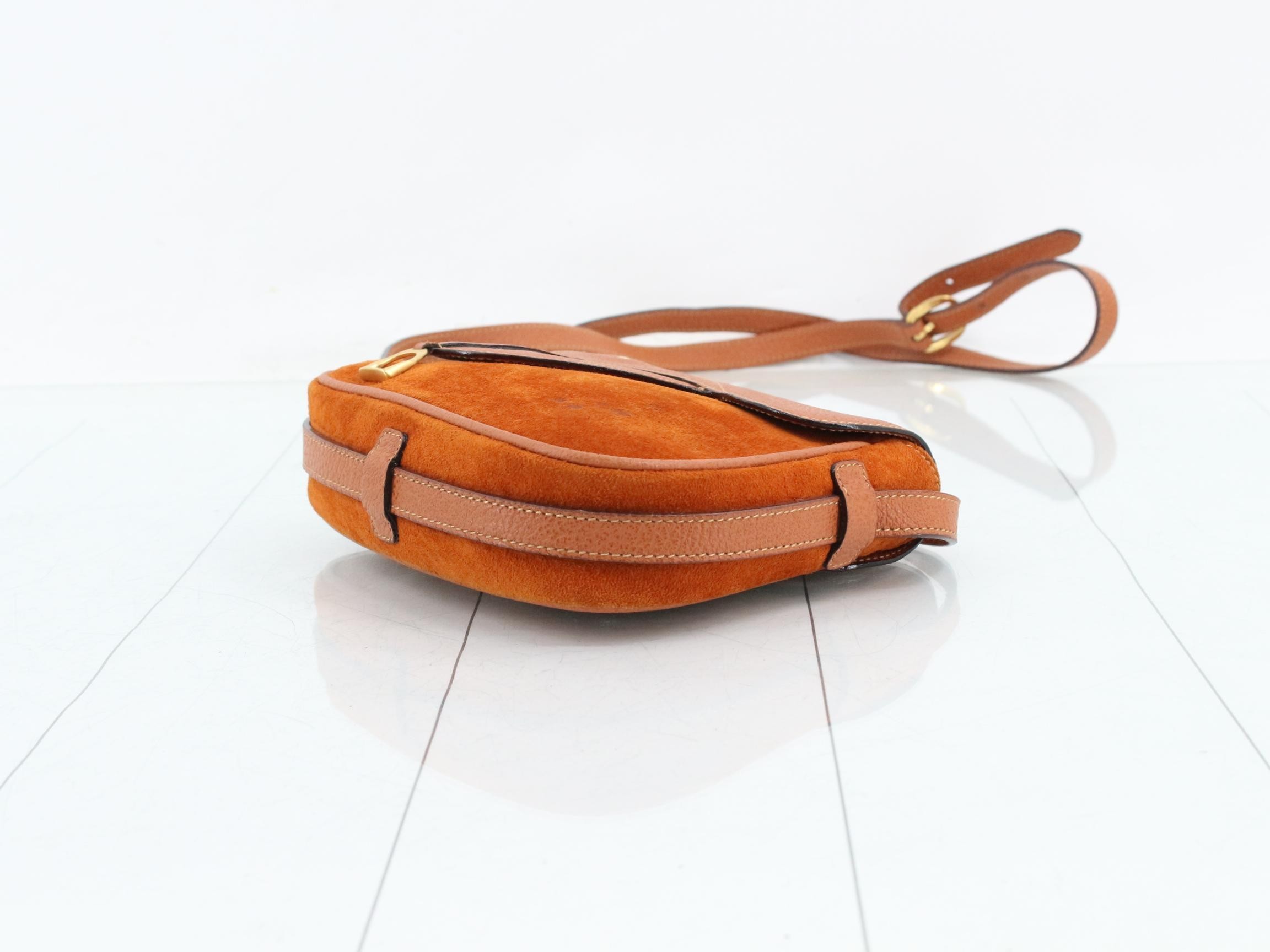 Shoulder bag, saddle, suede — view 6