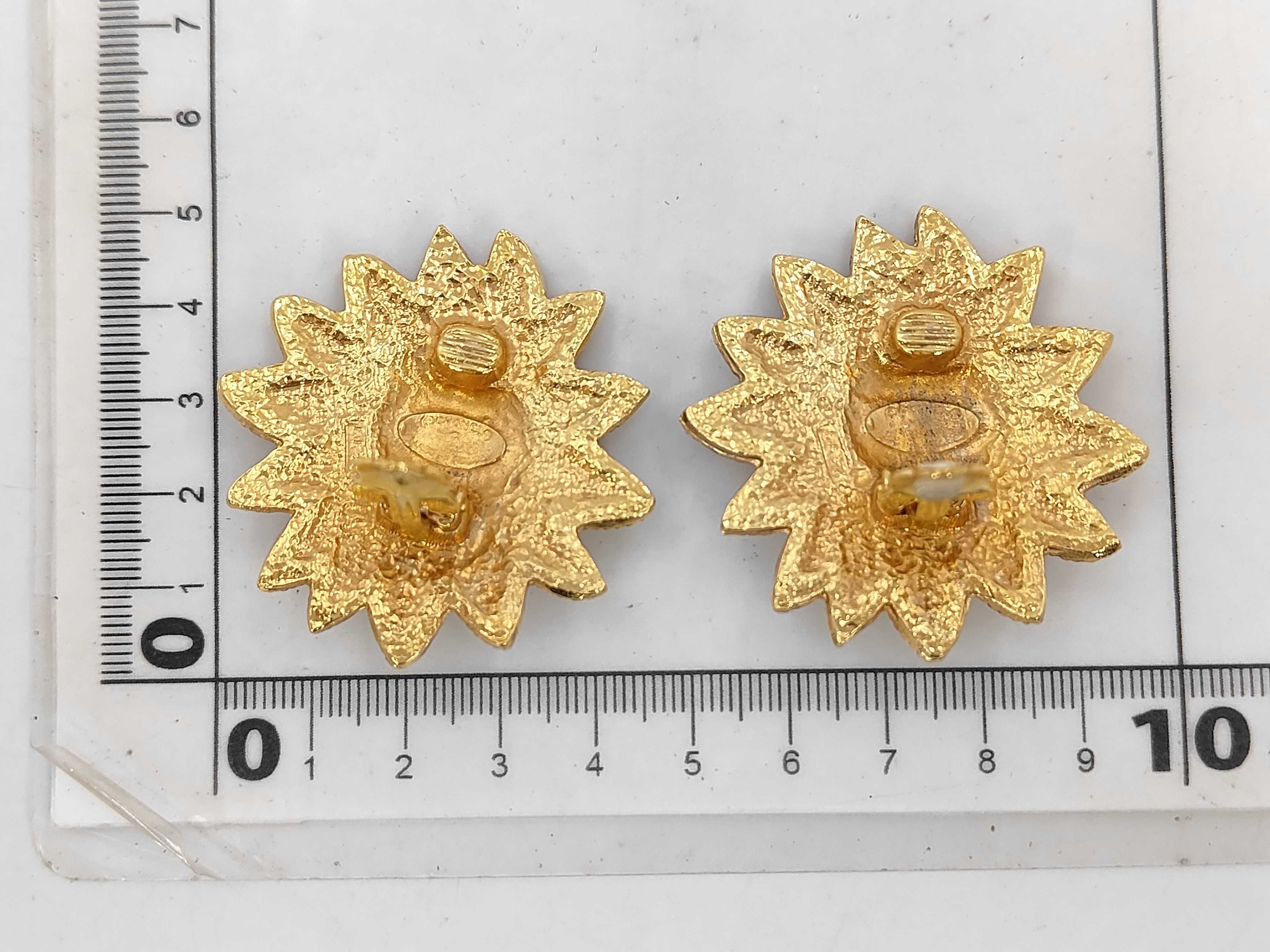 earrings, lion design, Coco Mark, gold earrings — view 2