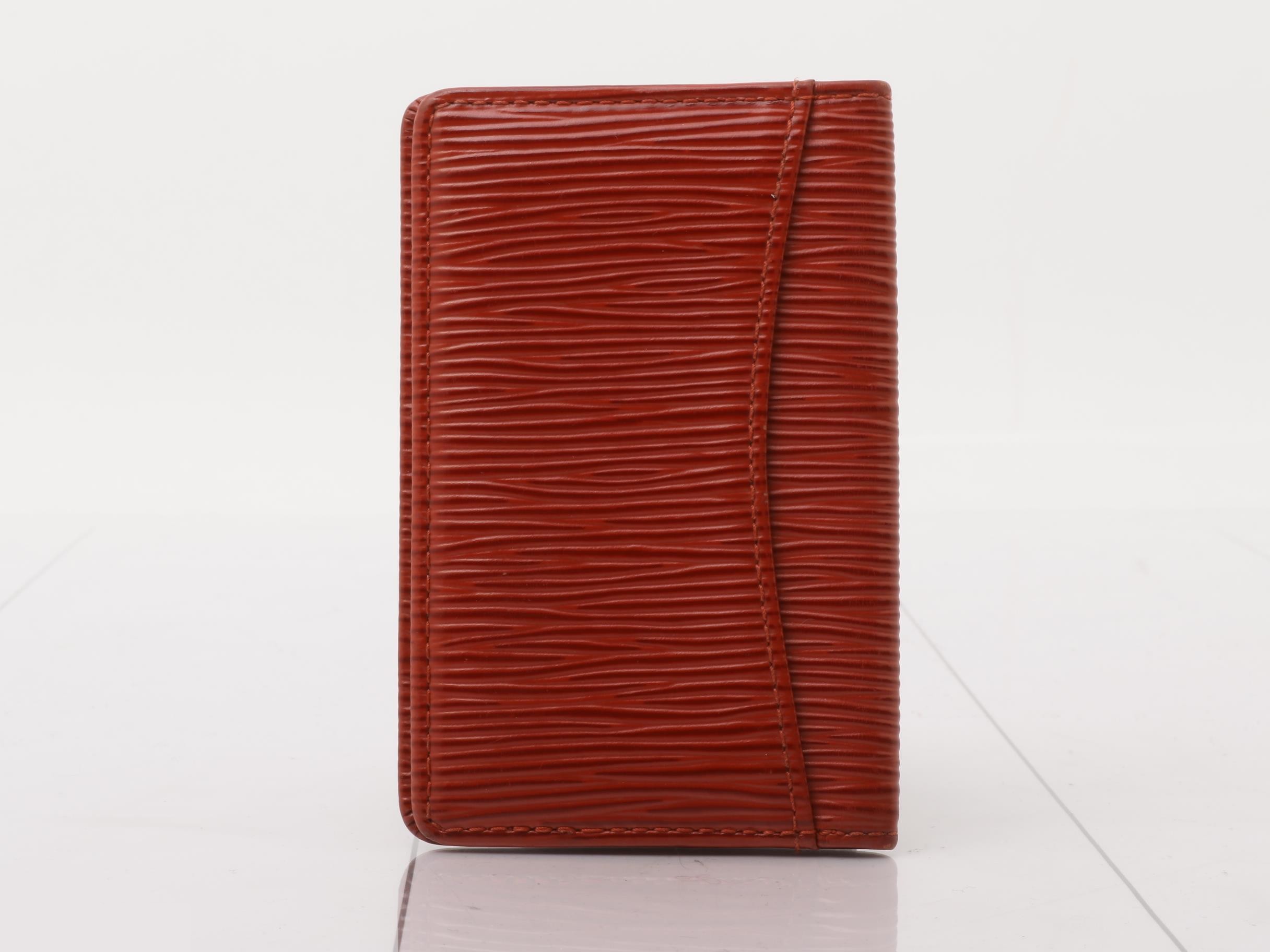 Epi Pochette Cult Visit Castilian Red Card Case — view 2