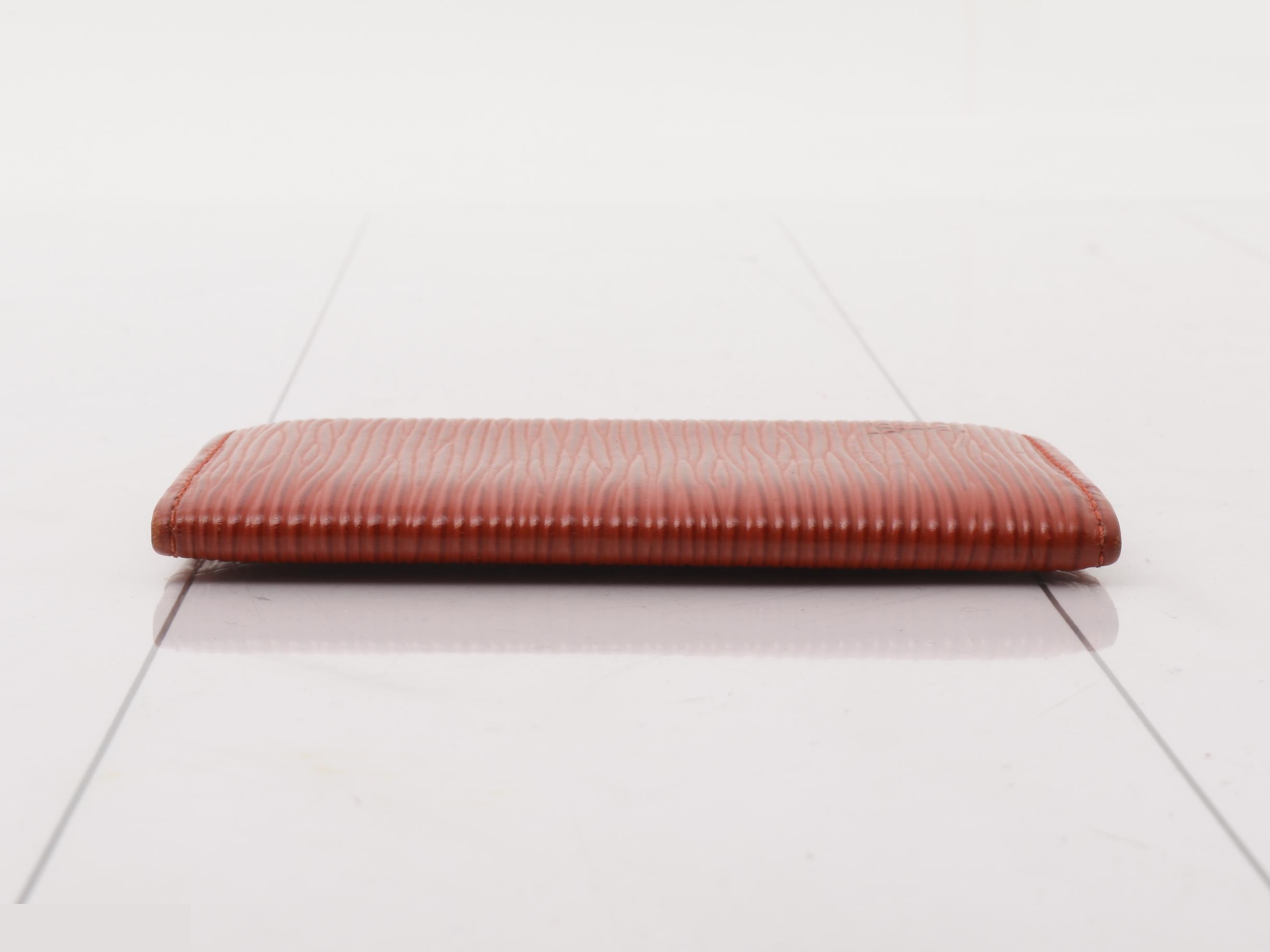 Epi Pochette Cult Visit Castilian Red Card Case — view 3