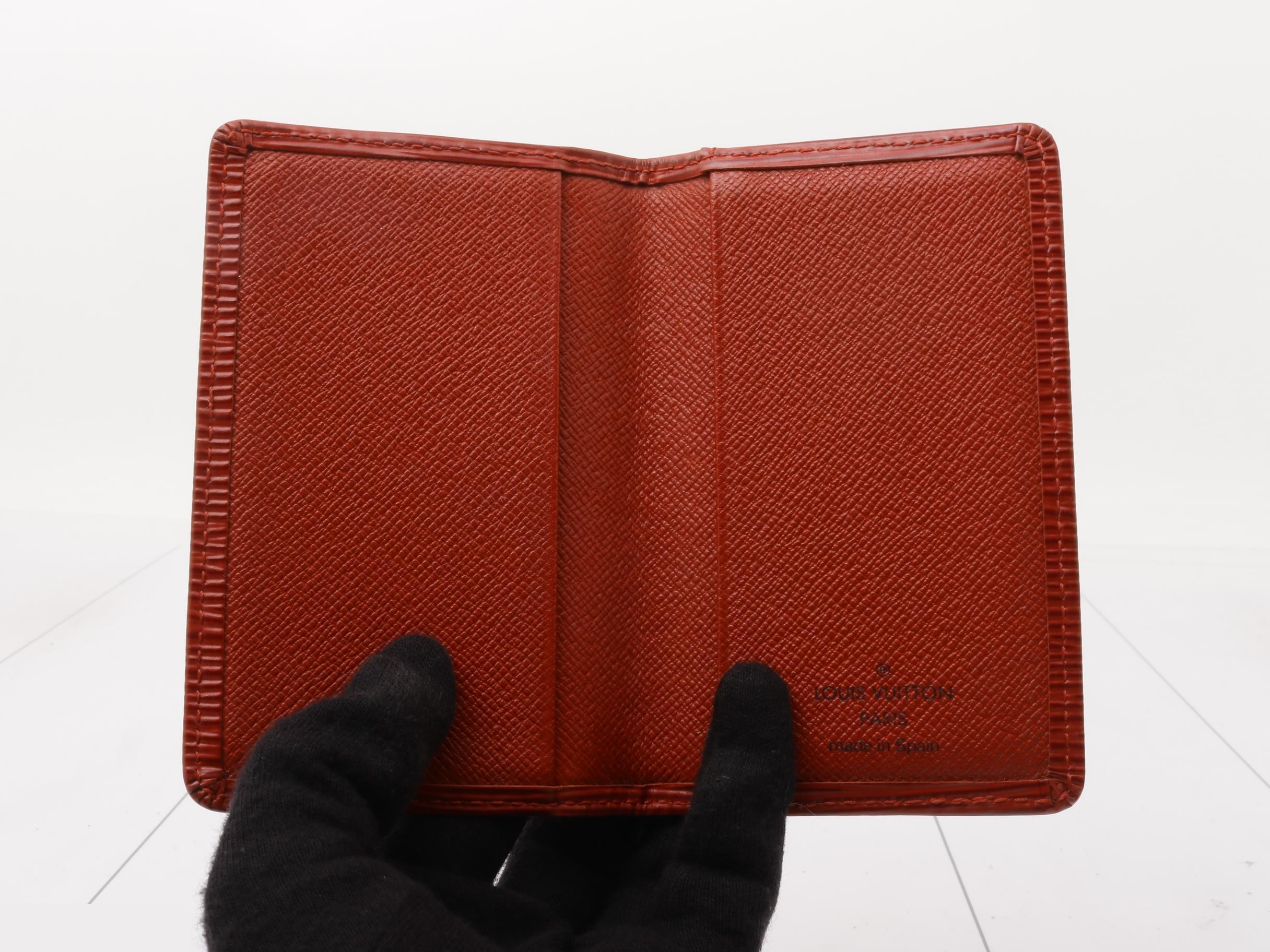 Epi Pochette Cult Visit Castilian Red Card Case — view 4
