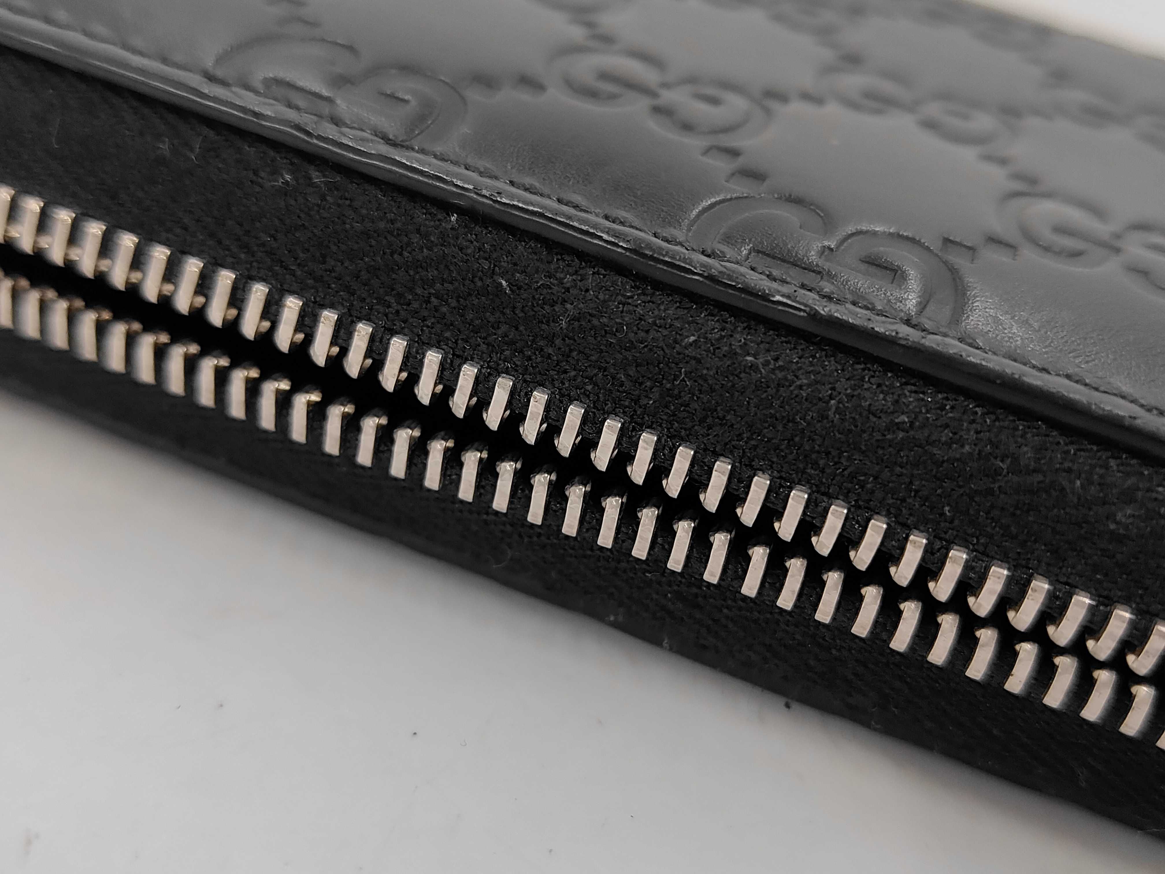 GG Shima Leather Dorian Black 473928 Long Wallet — view 8