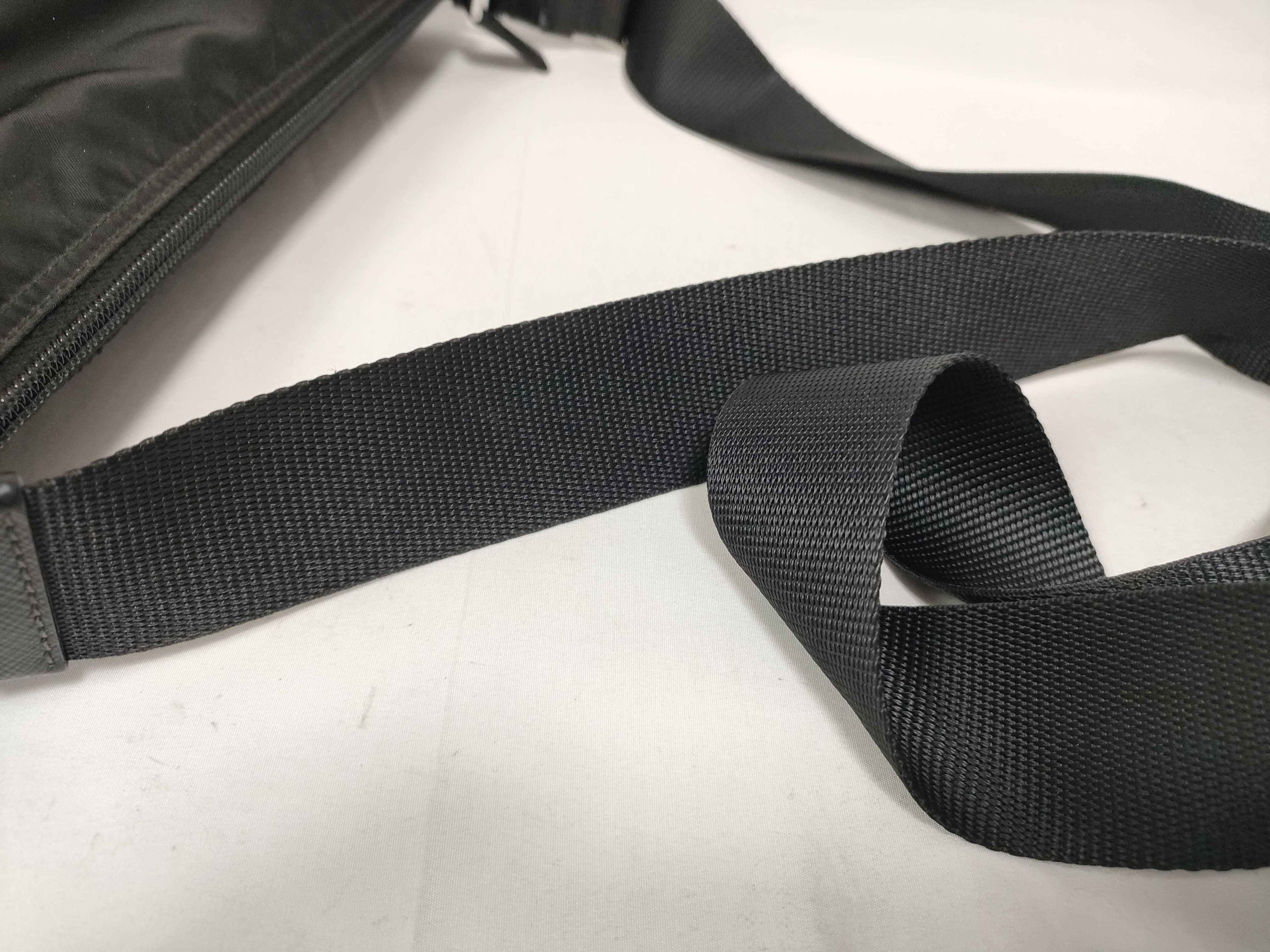(Prada) Current model shoulder bag, Saffiano nylon, triangular logo shoulder bag — view 9