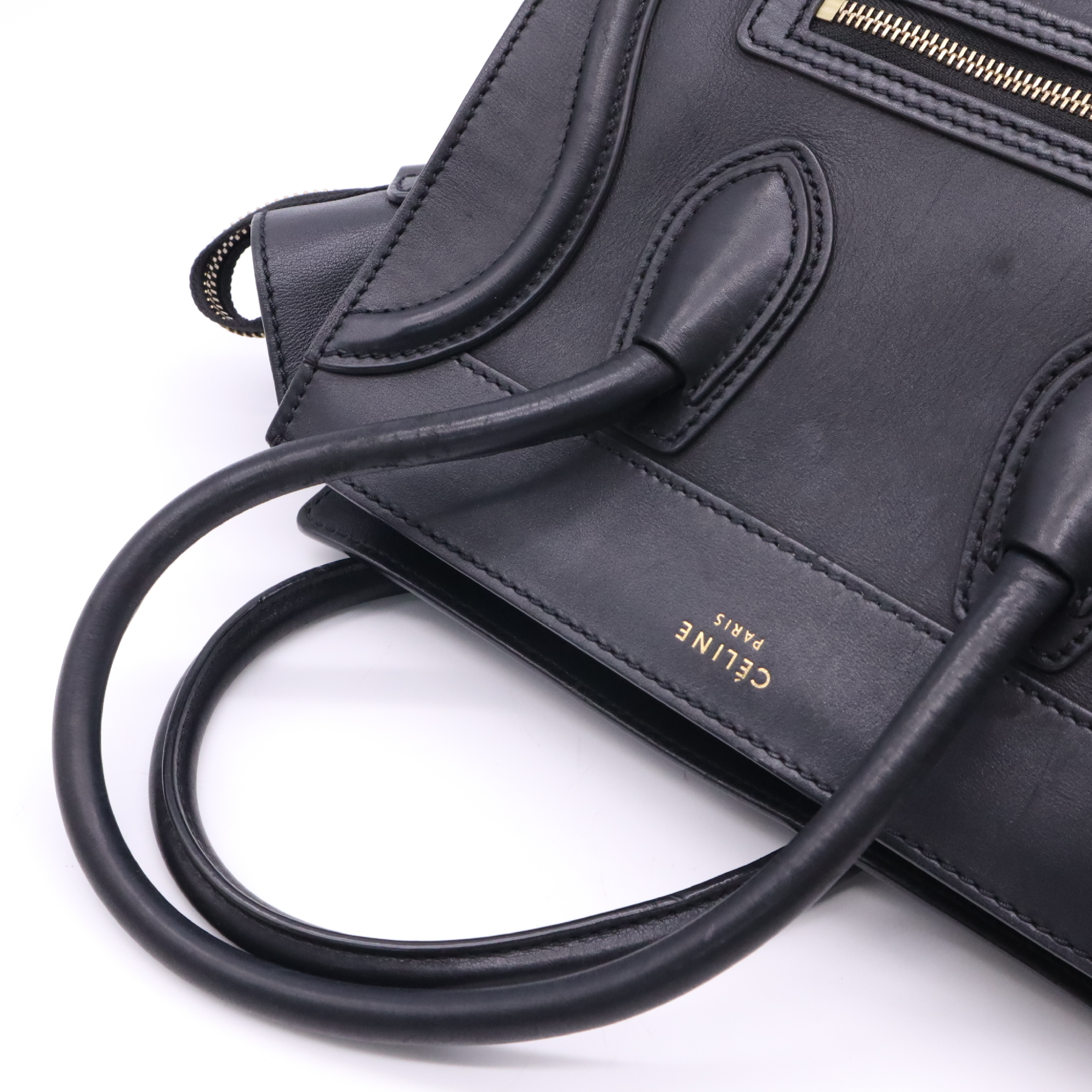 Luggage Micro Shopper Black Handbag — view 6