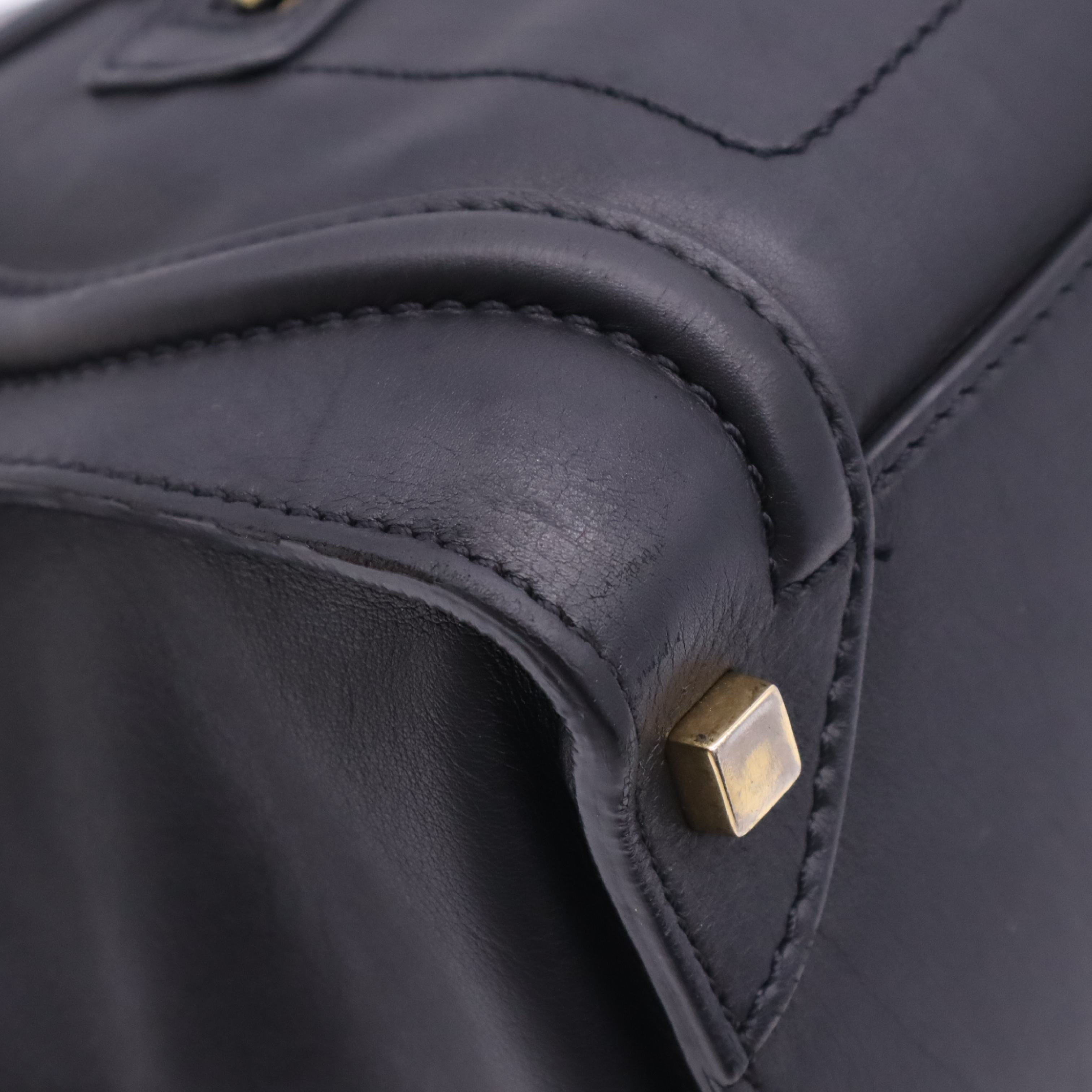 Luggage Micro Shopper Black Handbag — view 7