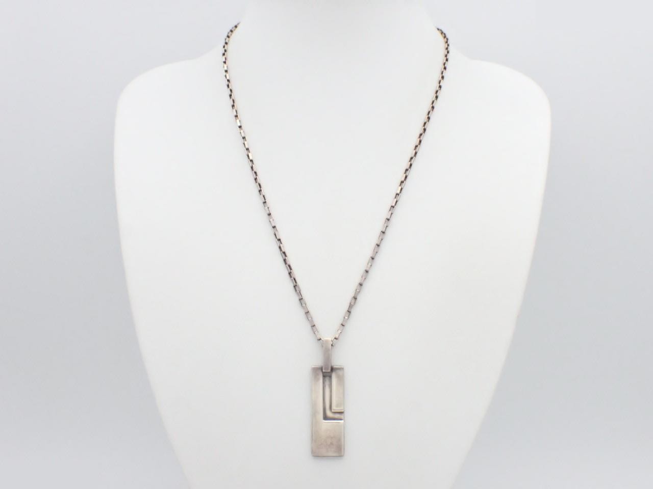 G-plate necklace, chain approximately 48cm, 925 sterling silver, 15.4g — view 3