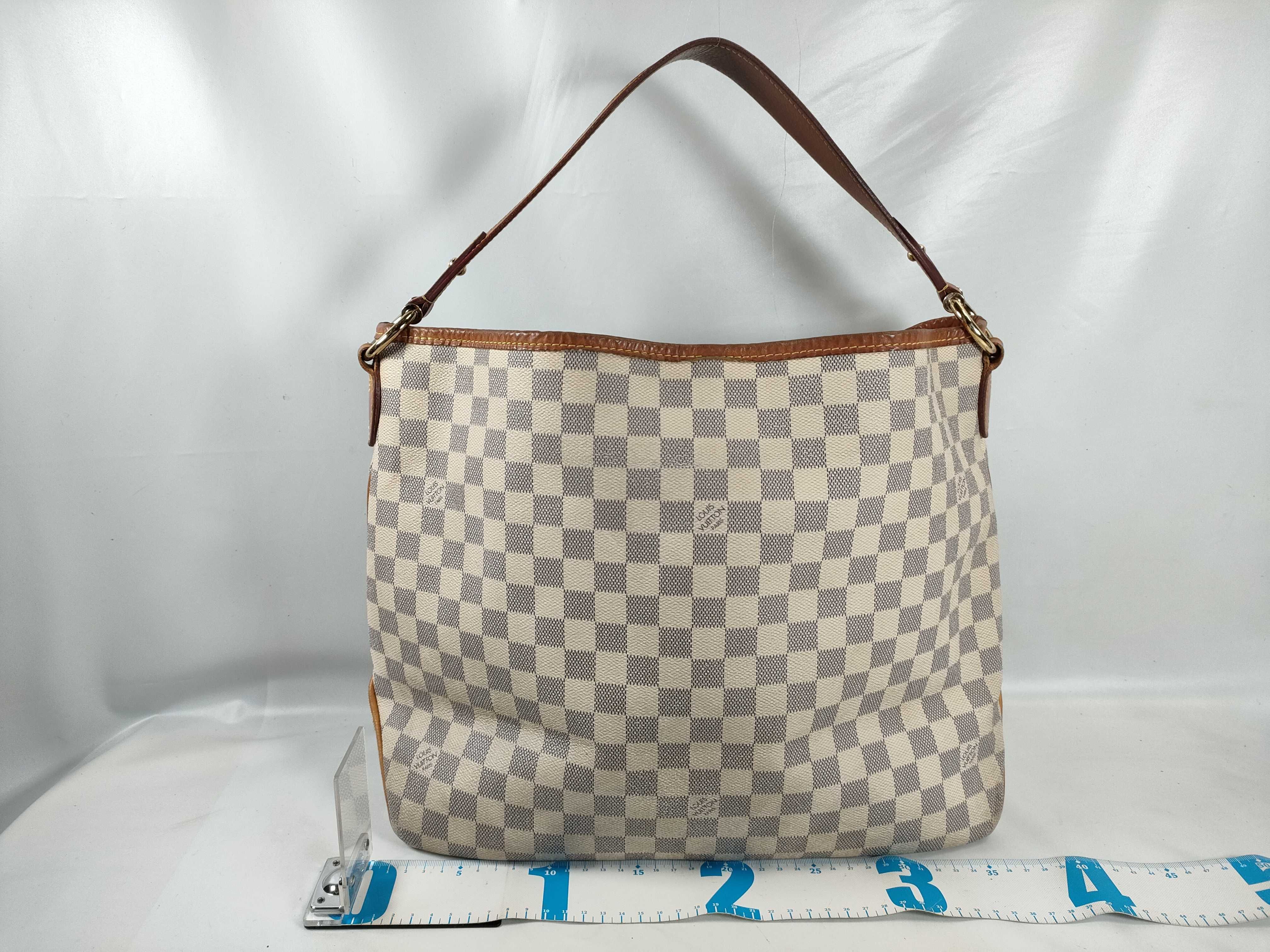 Damier Azure SG - Damier Azure Delightful MM N41448 Ml1166 White Tote Bag — view 2
