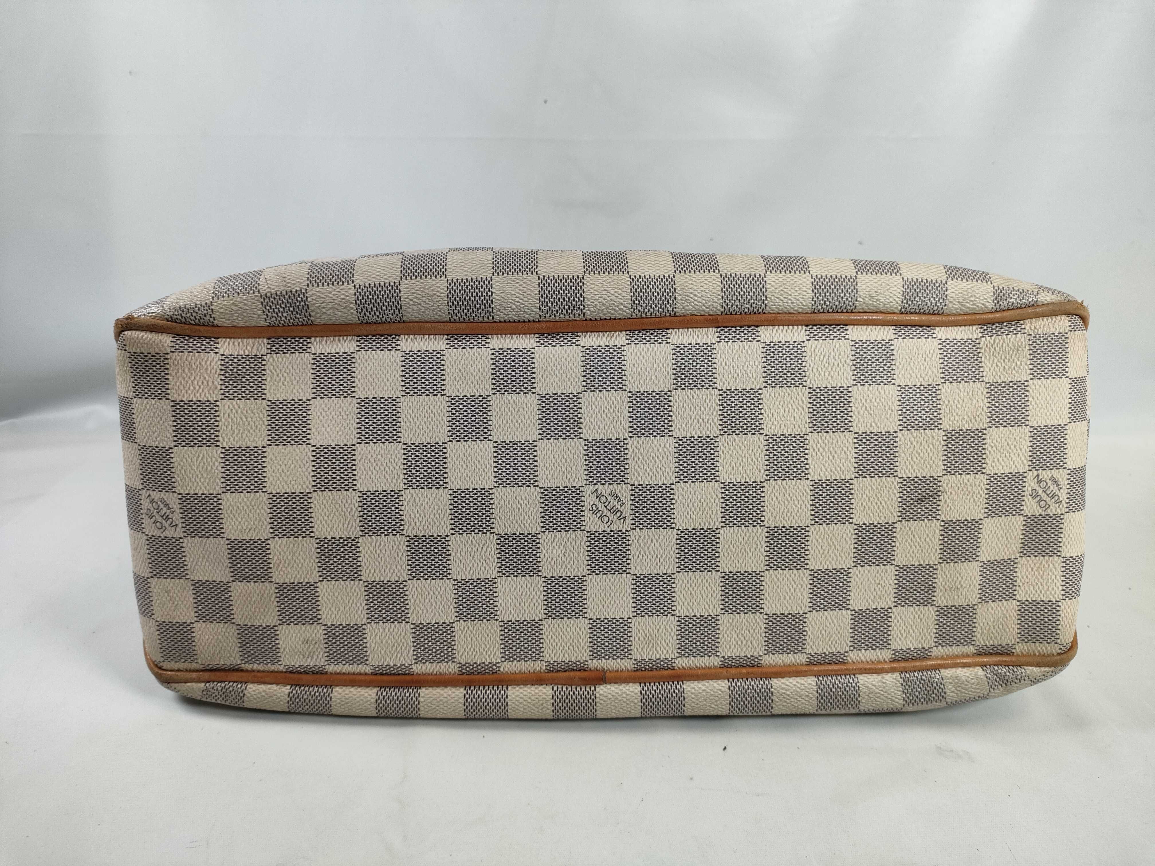 Damier Azure SG - Damier Azure Delightful MM N41448 Ml1166 White Tote Bag — view 7