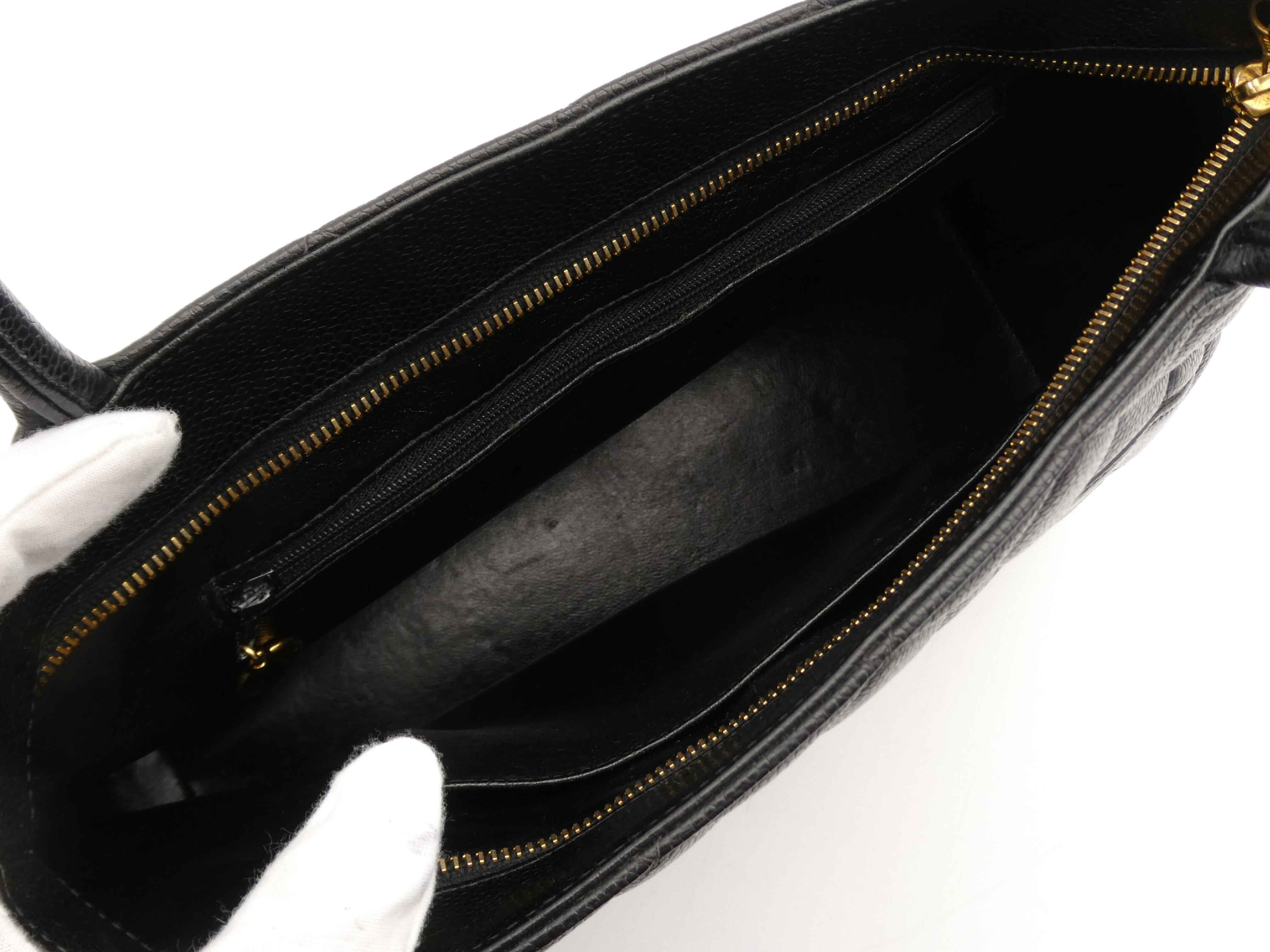 Reissue Tote Bag with Coco Mark and Caviar Leather — view 7