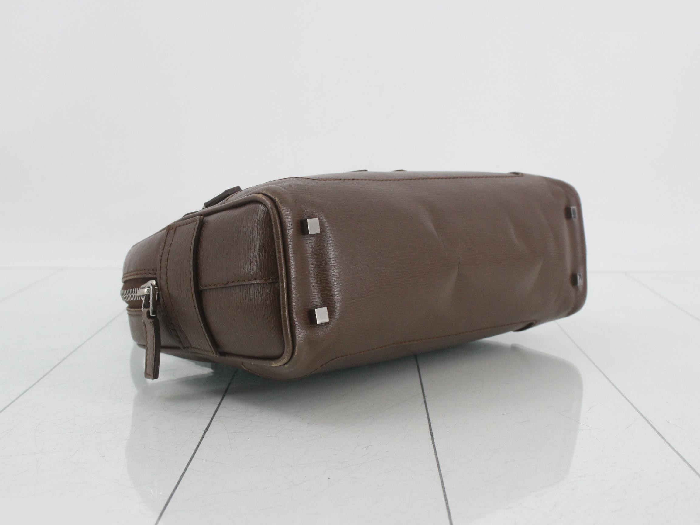 Double pocket mini Boston bag, brown — view 5