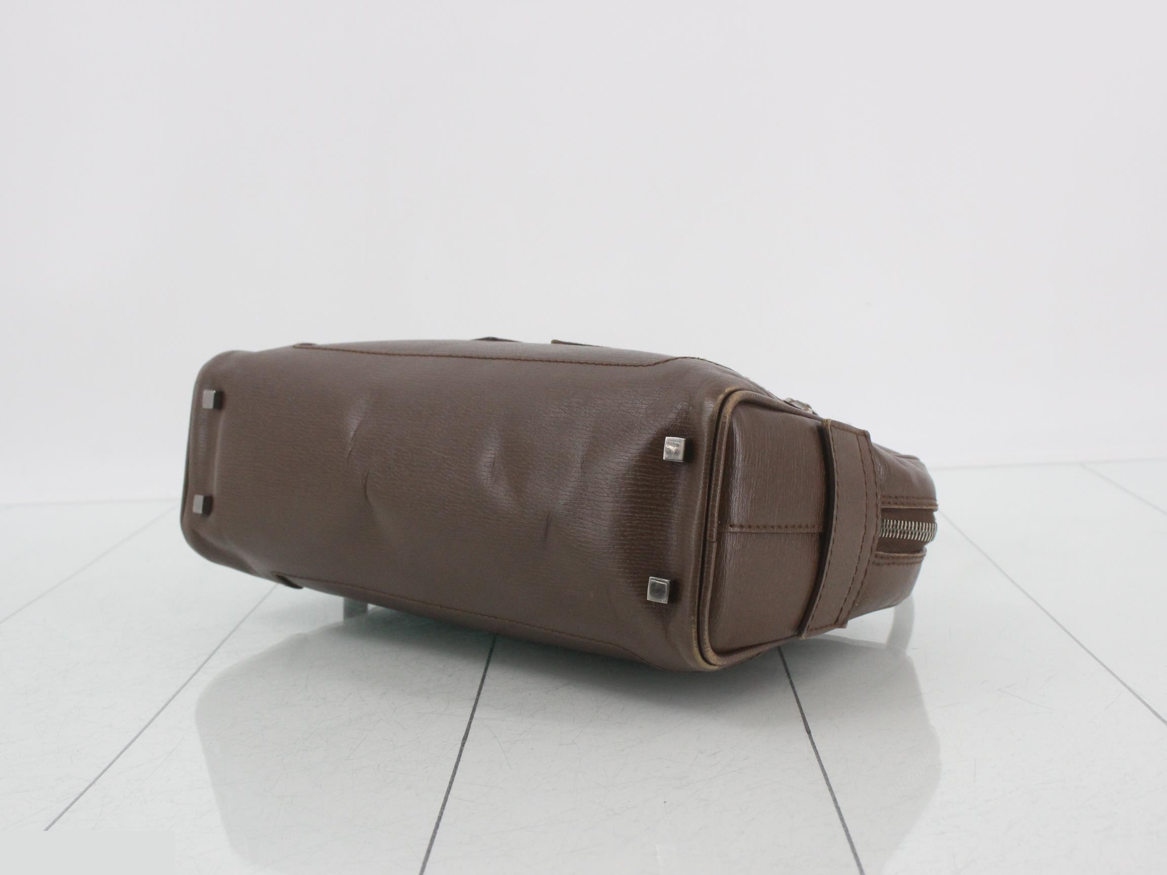 Double pocket mini Boston bag, brown — view 6