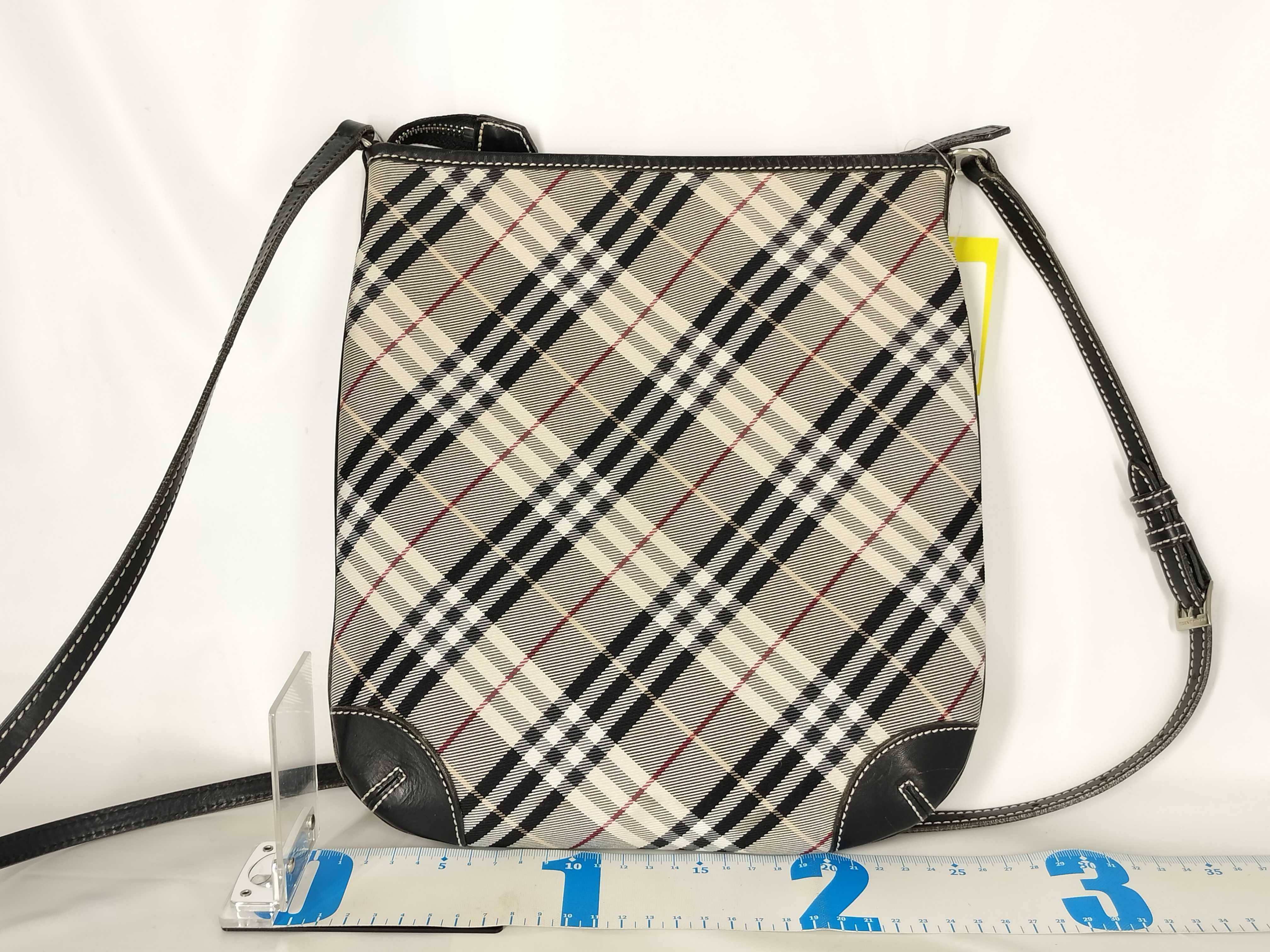 Blue Label Nova Check Canvas x Leather Shoulder Bag — view 2