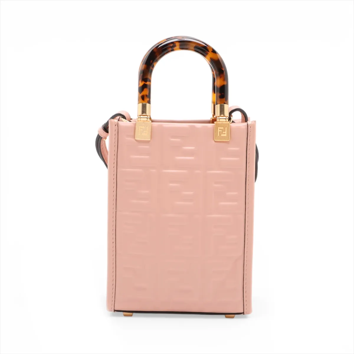 Zucca Sunshine Shopper Small Leather 2-Way Handbag Pink 8BS051 — view 2