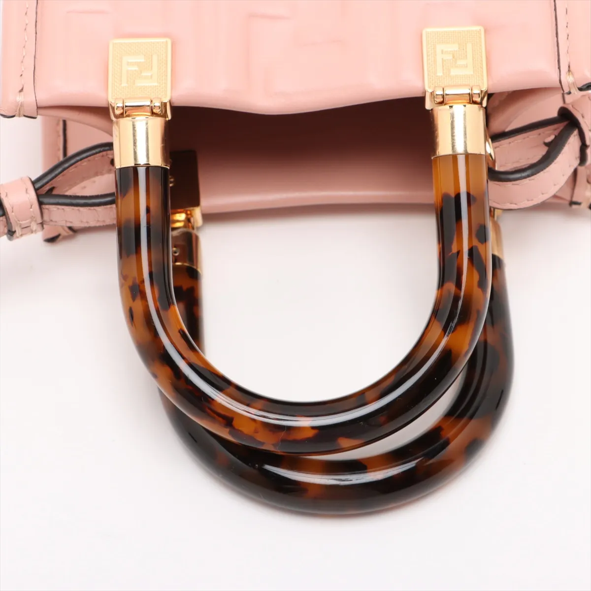Zucca Sunshine Shopper Small Leather 2-Way Handbag Pink 8BS051 — view 5