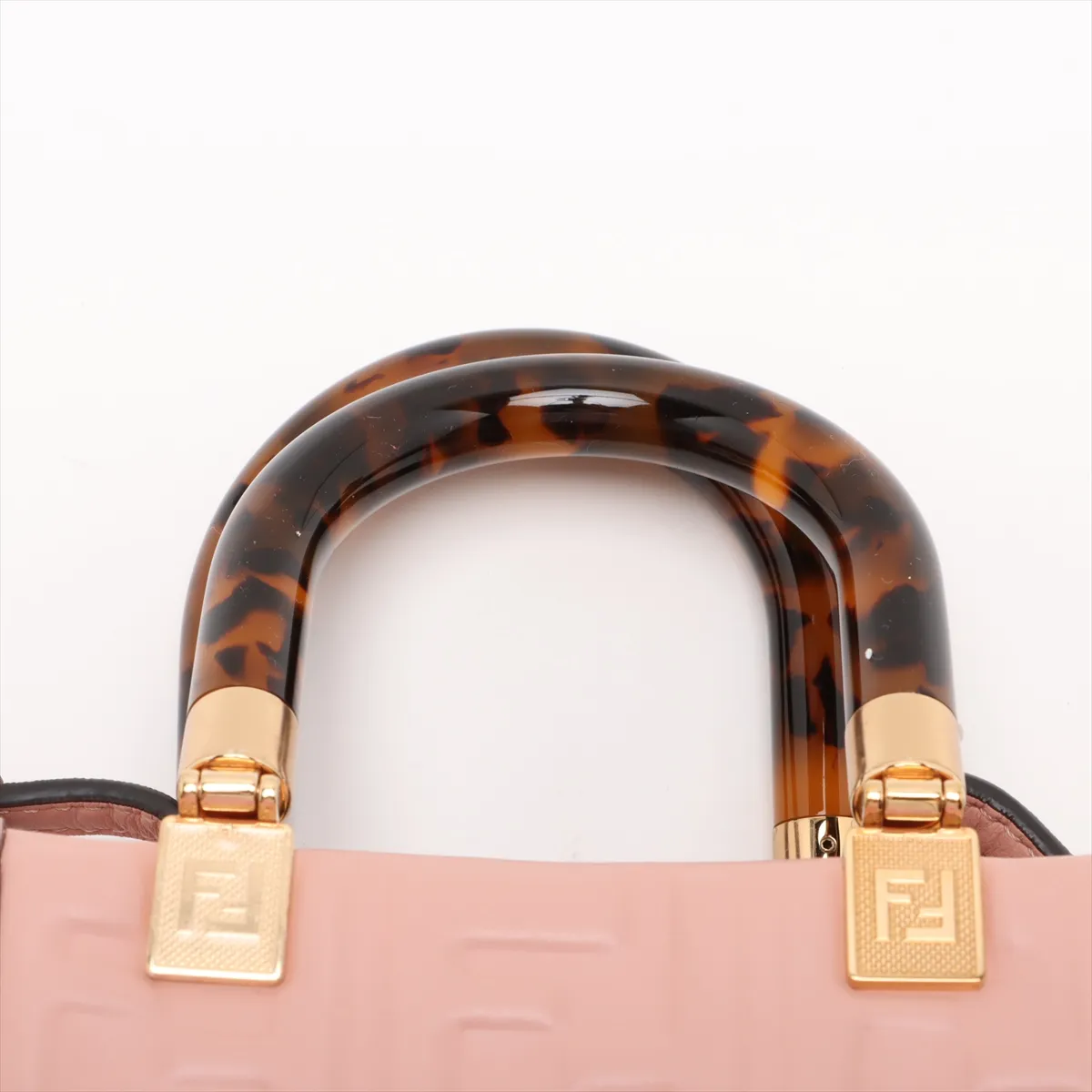 Zucca Sunshine Shopper Small Leather 2-Way Handbag Pink 8BS051 — view 6