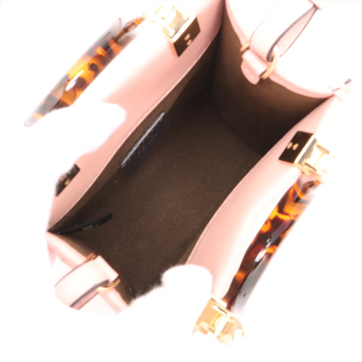 Zucca Sunshine Shopper Small Leather 2-Way Handbag Pink 8BS051 — view 8