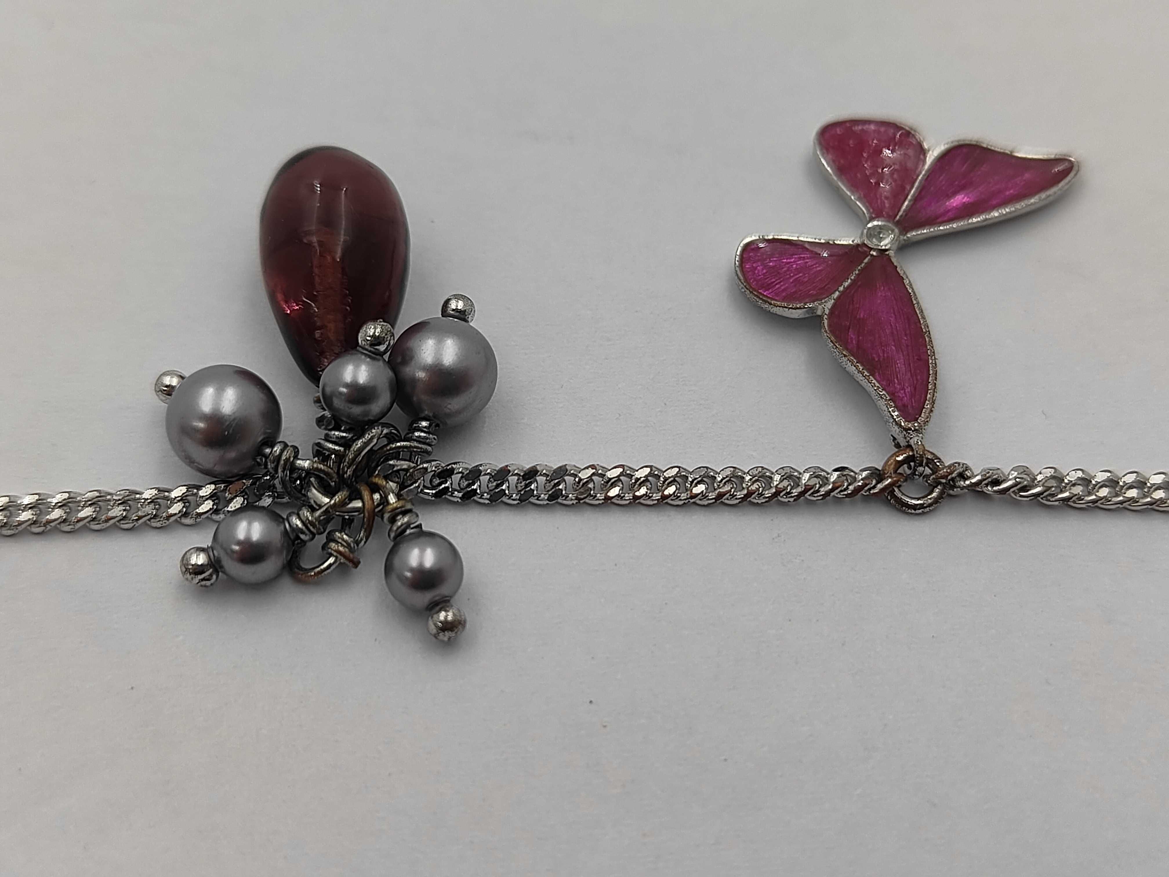 Bracelet Butterfly Colored Stone Silver Box Bracelet/Bangle — view 5