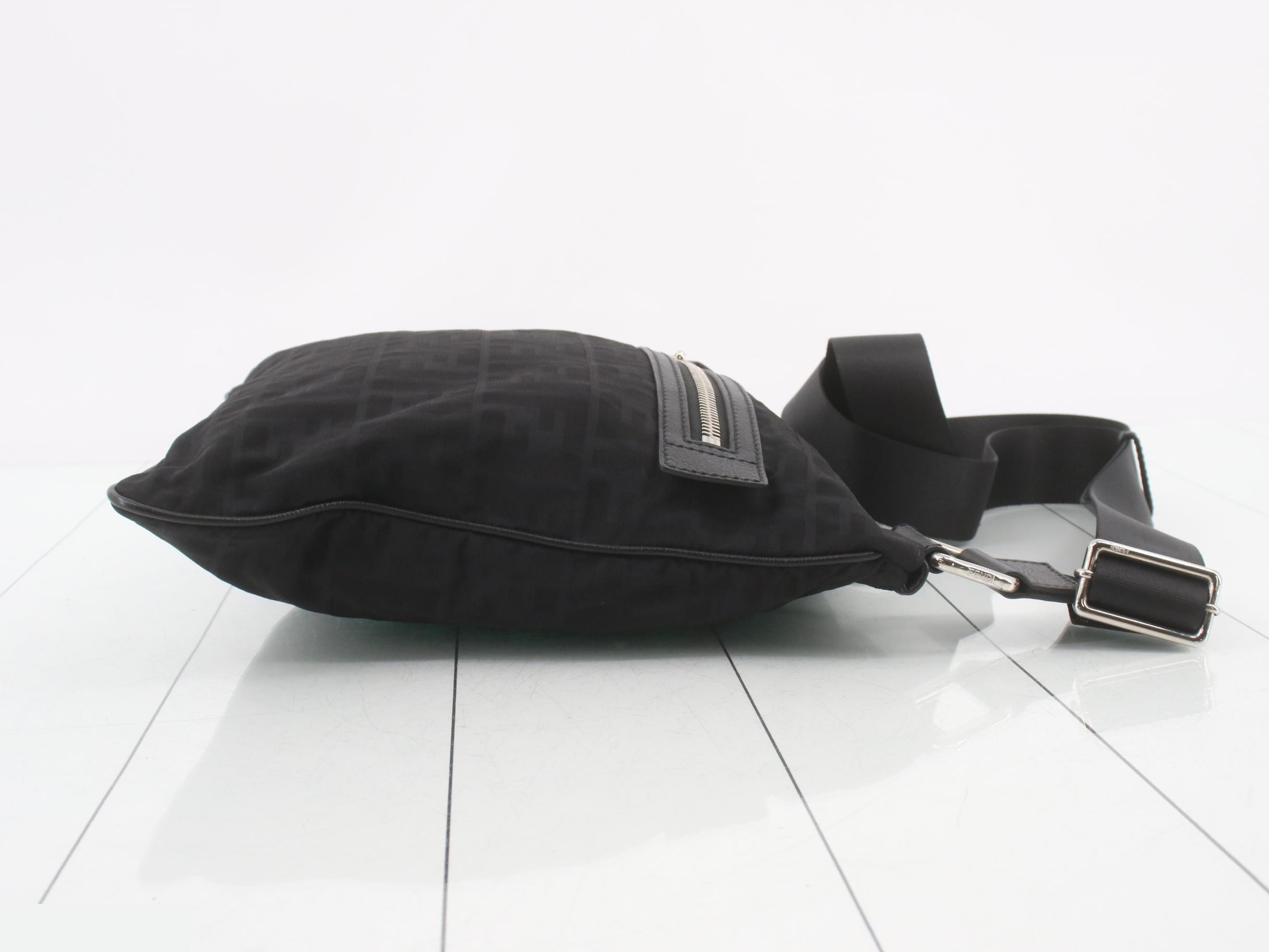 Zucca Shoulder Bag, Black Canvas — view 3