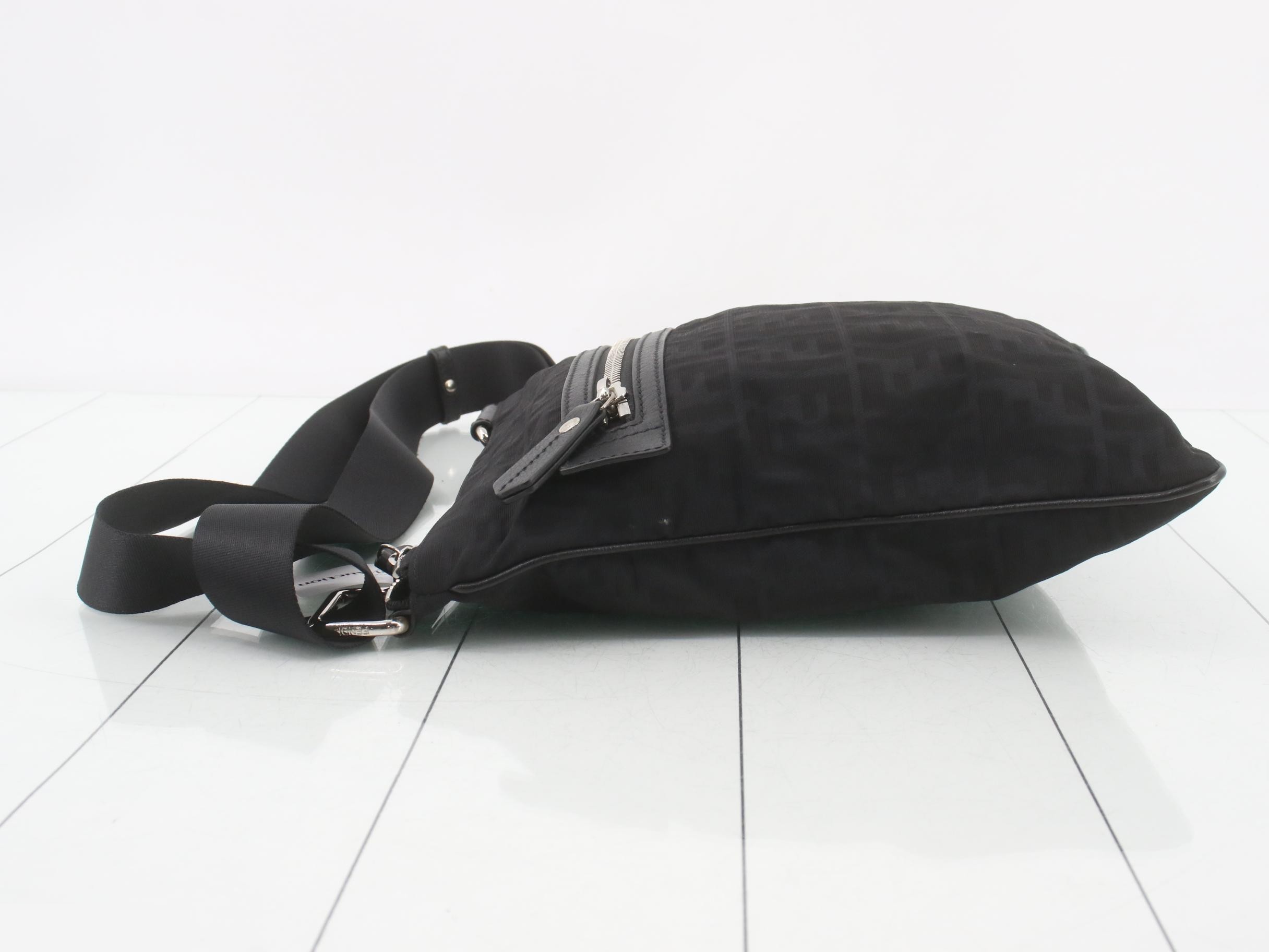Zucca Shoulder Bag, Black Canvas — view 4